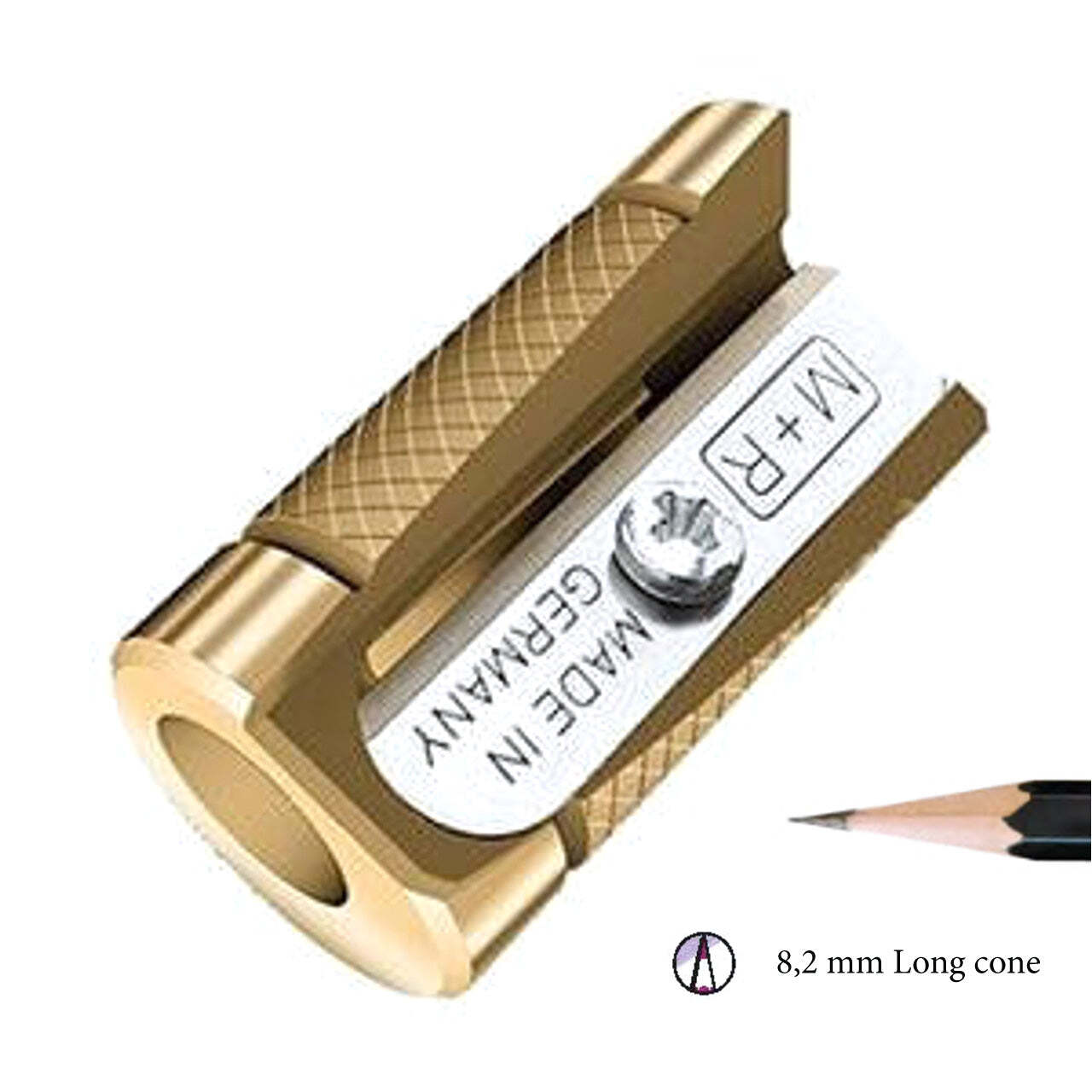 Mobius + Ruppert #610 Castor Long Point Brass Bullet Shaped Pencil Sharpener