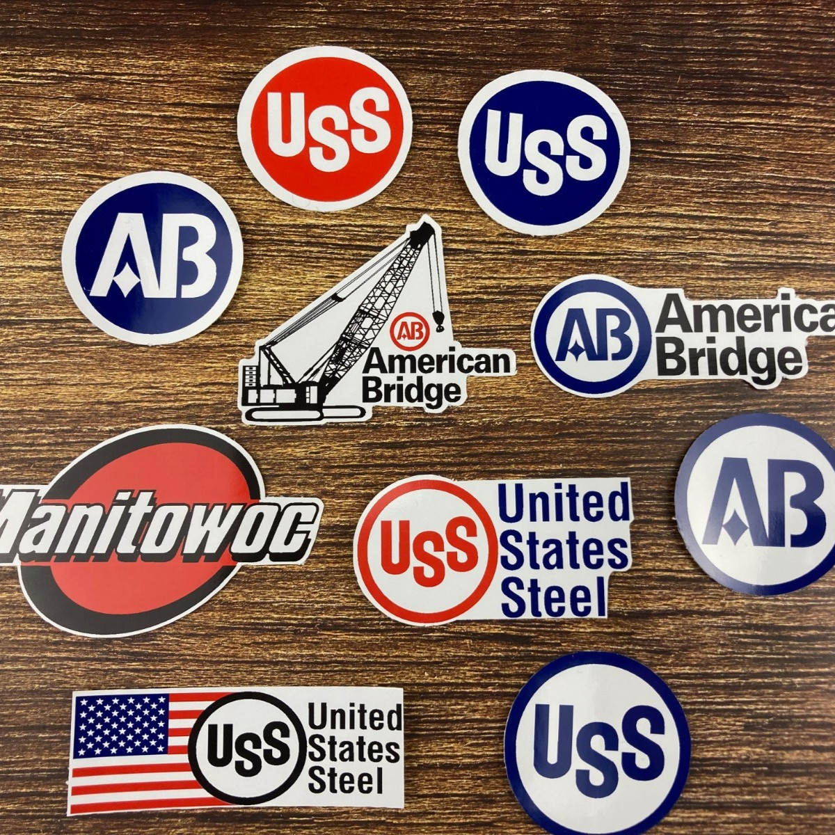 Stickers USS United States Steel AB American Bridge Union IronWorkers Carpenters