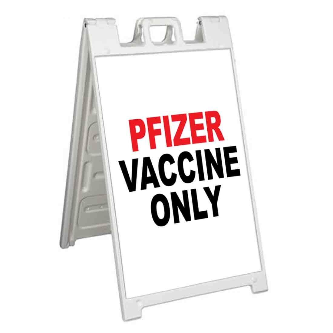 PFIZER VACCINE ONLY Signicade 24×36 Aframe Sidewalk Sign Banner Decal VIRUS