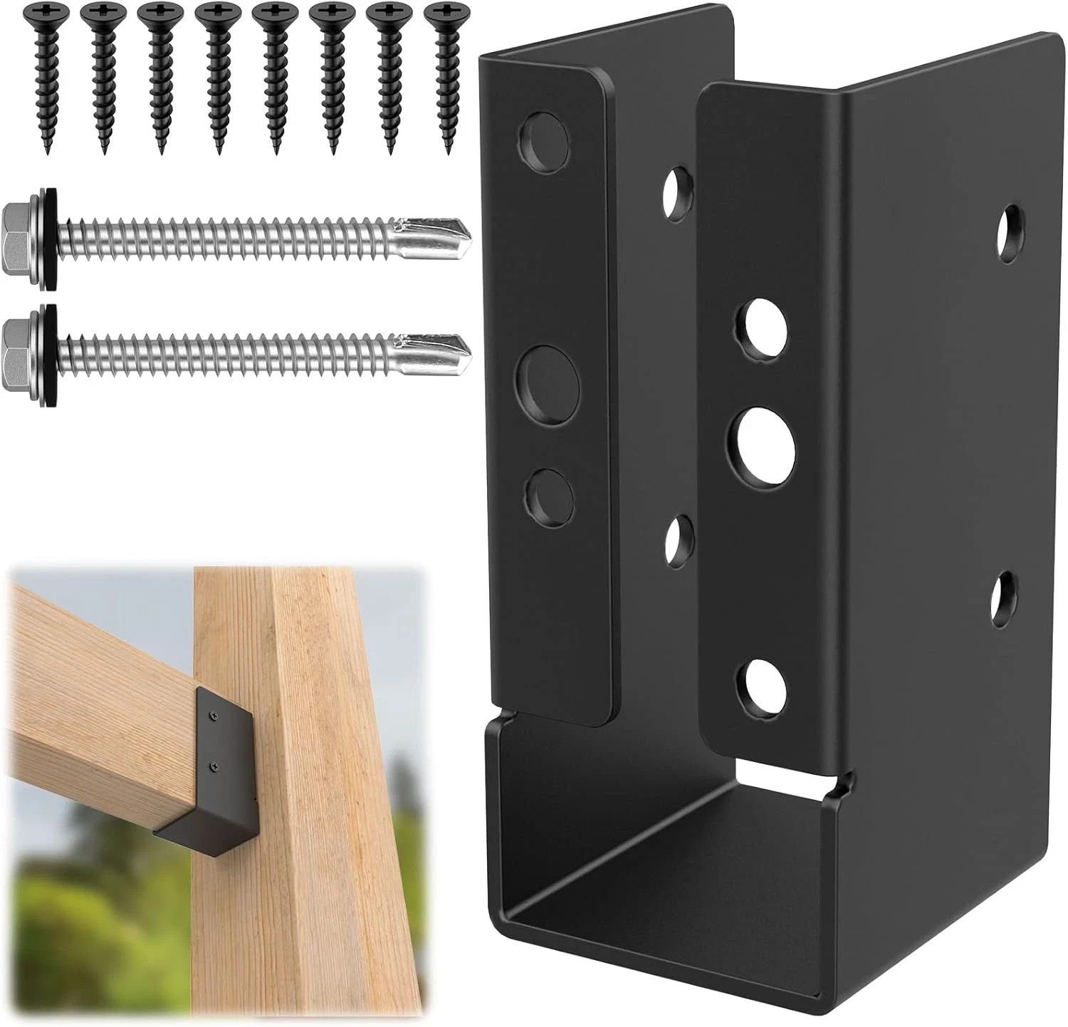 8Pcs Concealed Joist Hanger, 2″ X 4″Outdoor Concealed-Flange Hanger, 2″X4″ Outdo