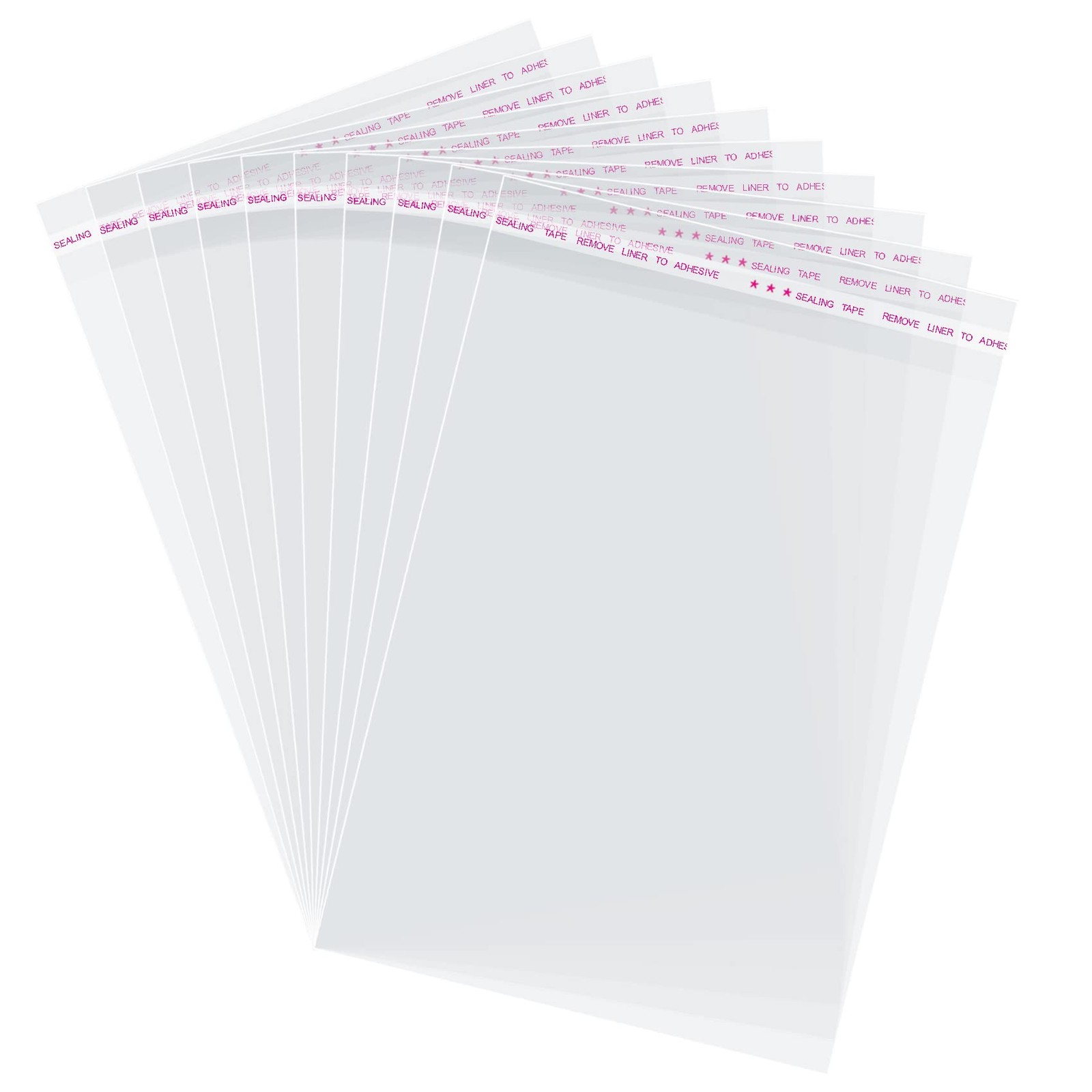 Self Sealing Cellophane Bags,6×9 Inches 200 Pcs Clear Cookie Bags Resealable …