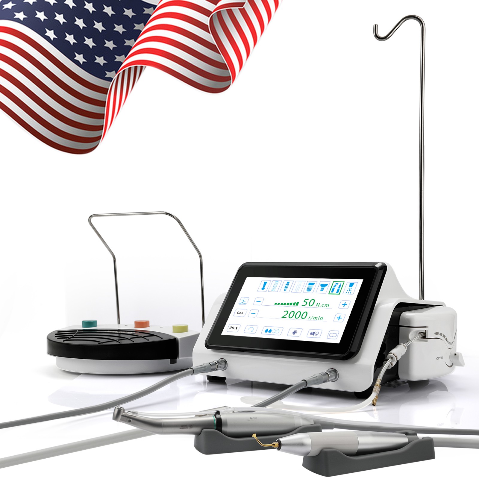 Dental Mobile Delivery Unit Air Compressor Suction/Surgery Motor & Implant Piezo