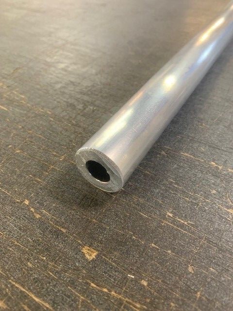 1-1/4″ OD 6061 Aluminum Round Tube x 3/4″ ID x 30″ Long, 1/4″ Wall Tubing