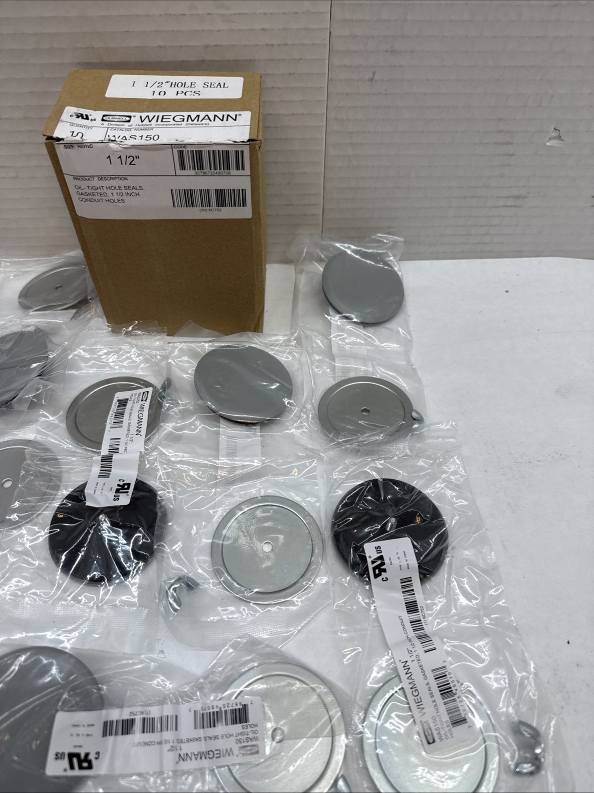 Wiegmann Was150 Hole Seal, 1.5 In Hole Dia., Steel Qty 10