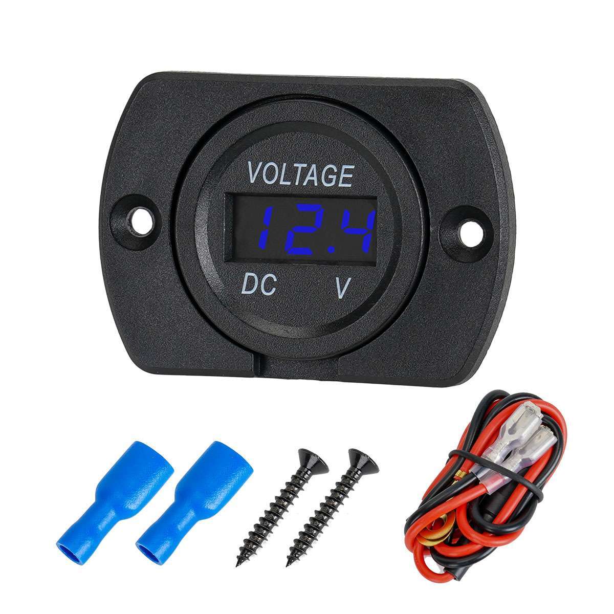 DC12V-24V Car Panel LED Digital Display Voltmeter Voltage Meter Battery Gauge
