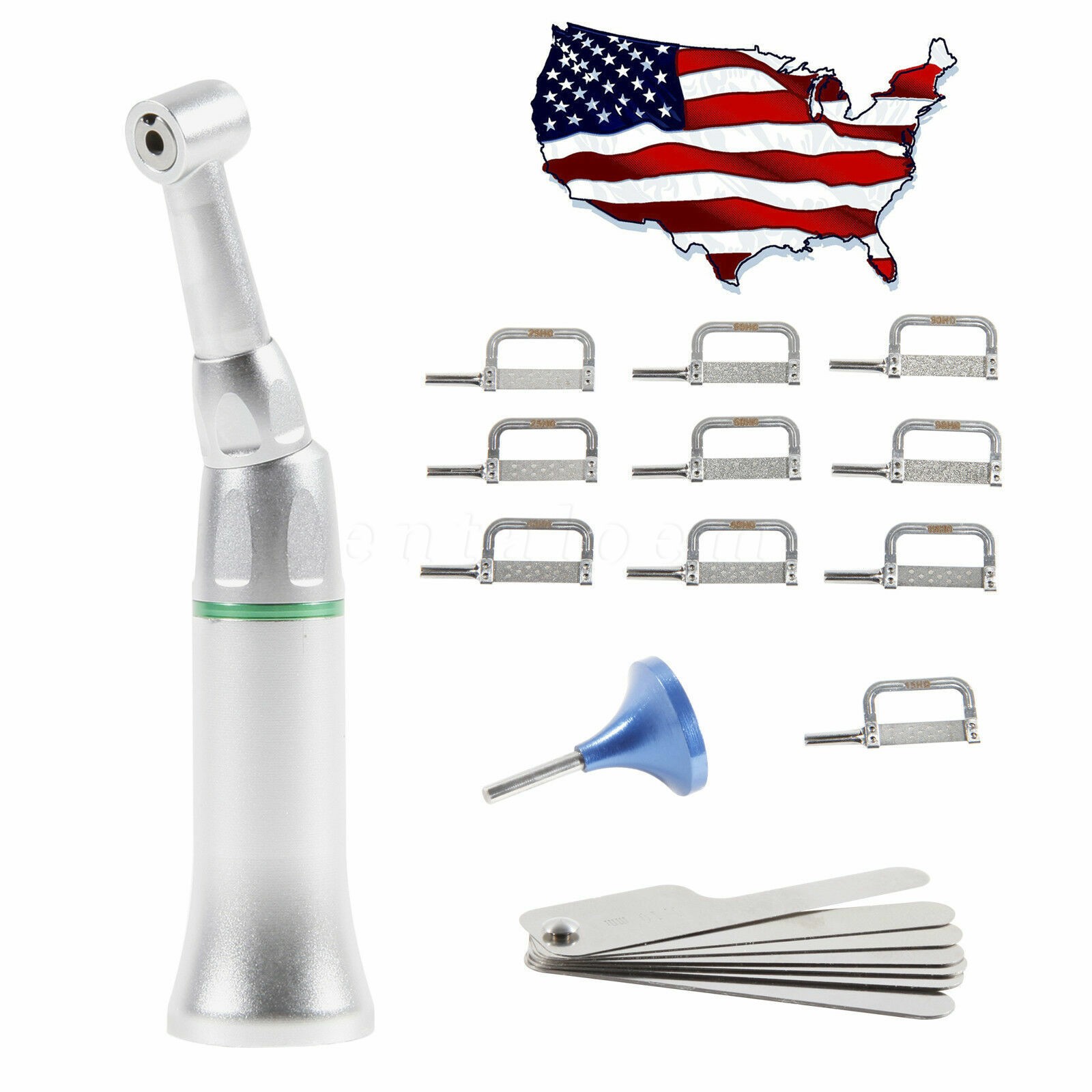 Dental 4:1 Reduction Interproximal Stripping IPR System Handpiece Contra Angle