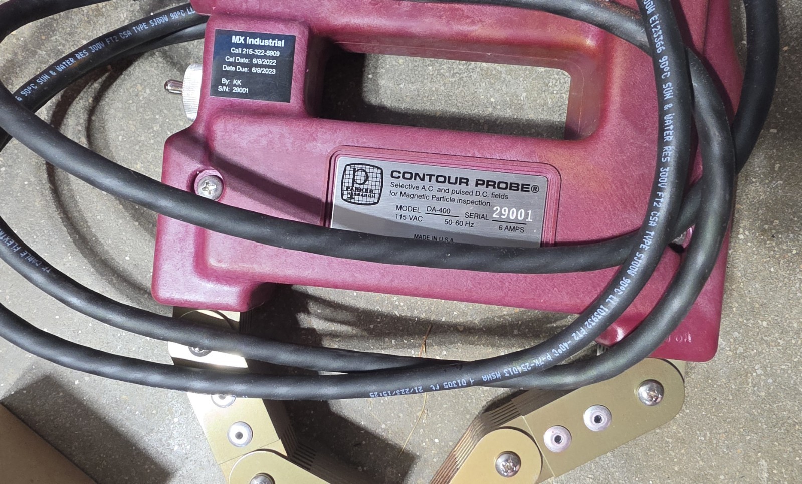 Parker Research DA-400 Contour Probe Compact AC/DC Yoke W/ Powder 115 VAC 260959
