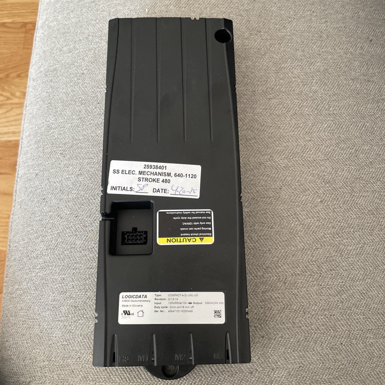 LOGICDATA COMPACT-e-2L-UNL-US Control Unit For Height-Adjustable Desk, 120VAC