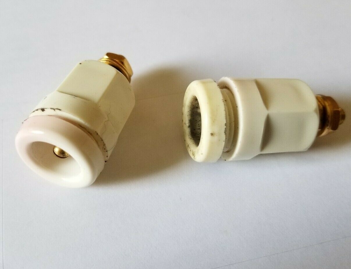 Lot of (2) Superior Electric Supercon White Pin Receptacle 25 Amp, RP25GWT