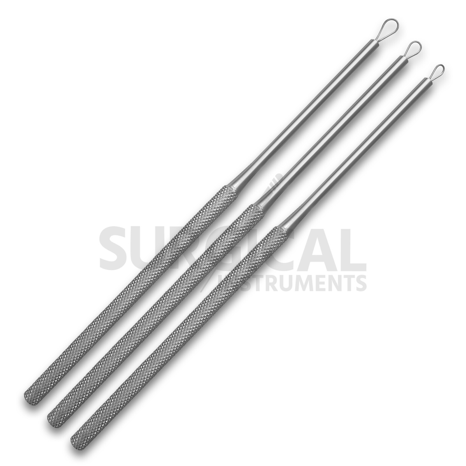 3 Pcs Billeau Ear Pick Ear Loop Curette Set Stainless Steel German Grade