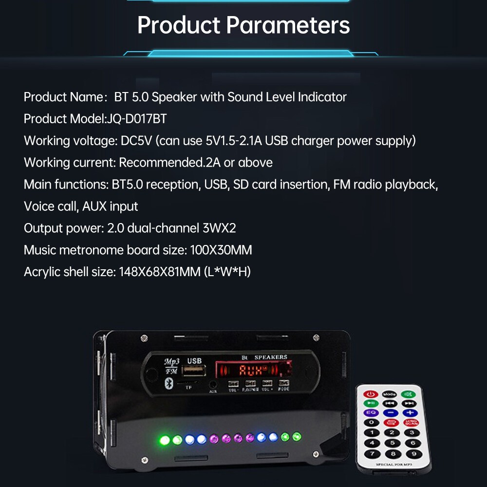 DIY Bluetooth Speaker Kit FM Radio DIY Electronic Kit Soldering Practice Project