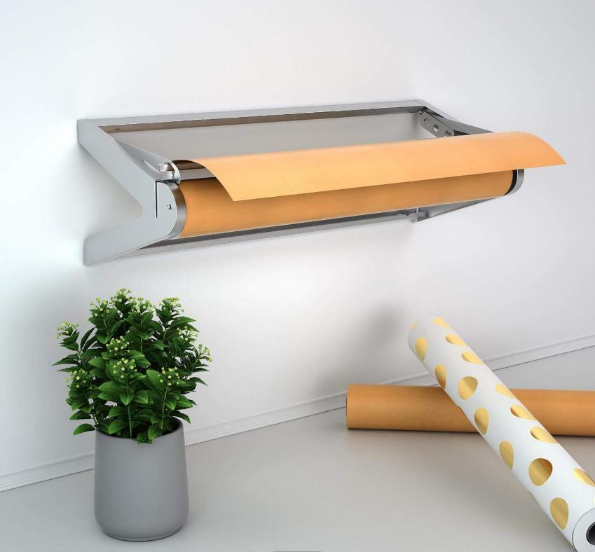 HFS(R) 24» Wall Mounted or Table Top Kraft Paper Roll Holder Office, Kitchen