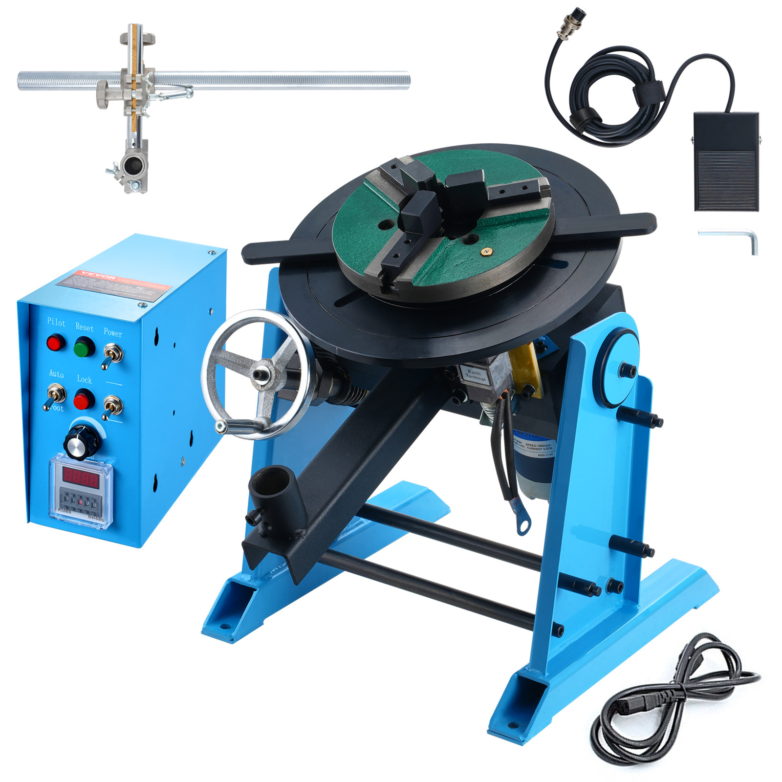 VEVOR 30KG Rotary Welding Positioner 0-90° Positioning Turntable Table 1-12RPM