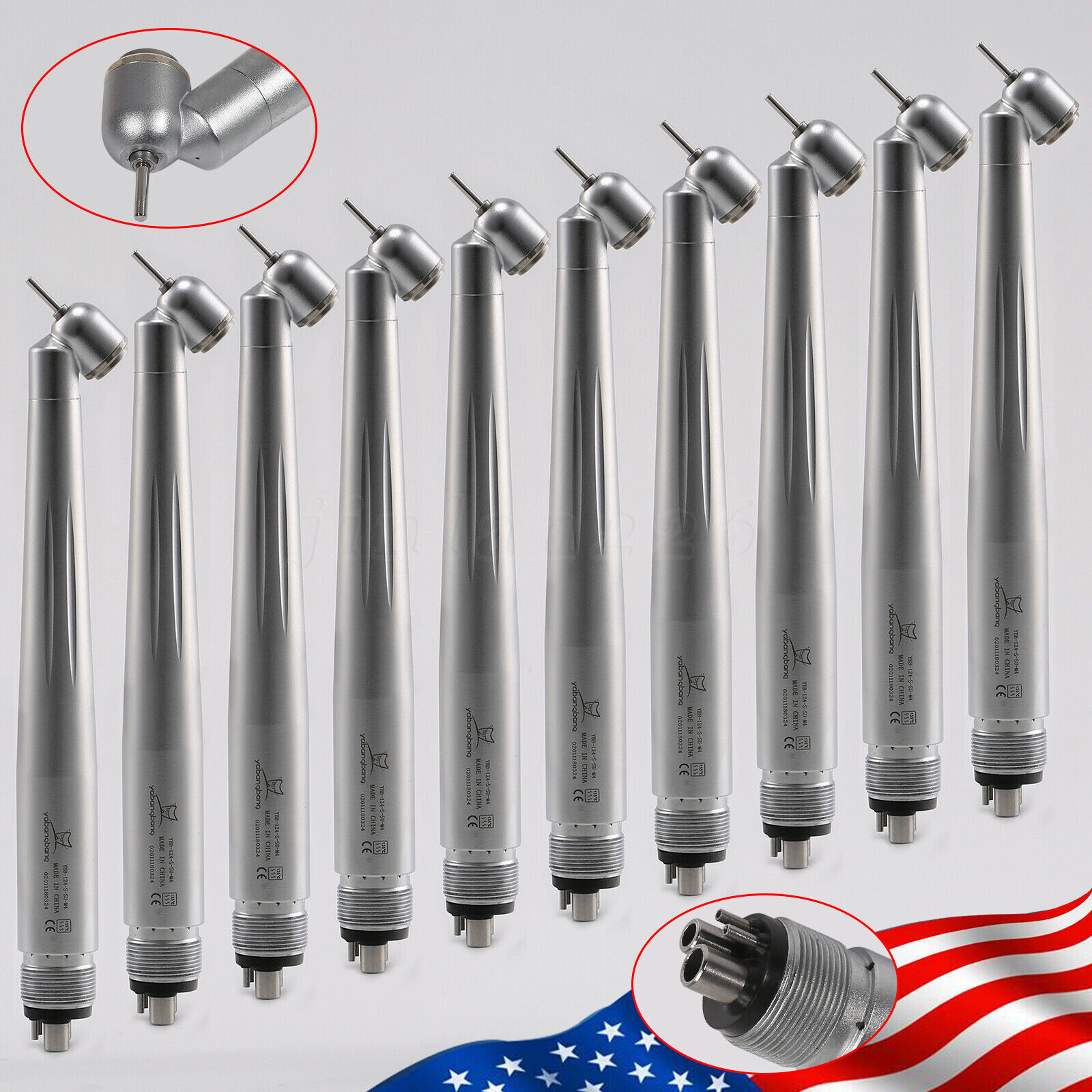Yabang Dental 45 Degree Surgical High Speed Handpiece Push Button 4Hole 1-10 pcs