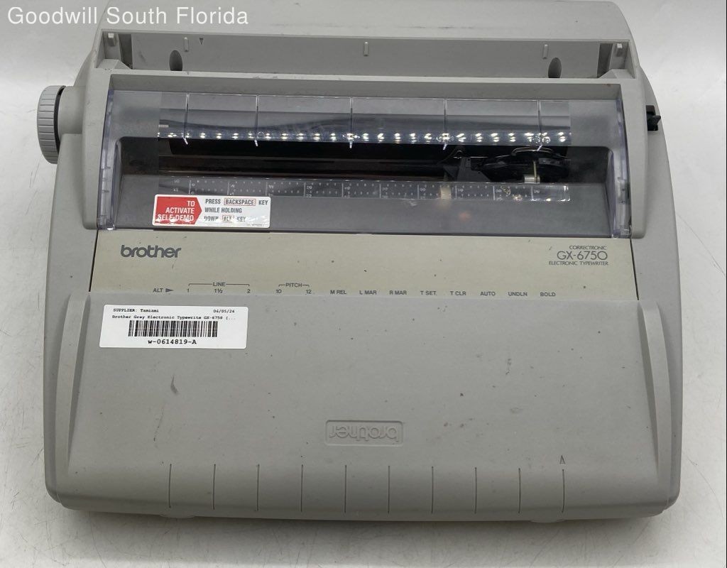 Brother Correctronic GX-6750 Gray Daisy Wheel Electronic Typewriter Not Tested