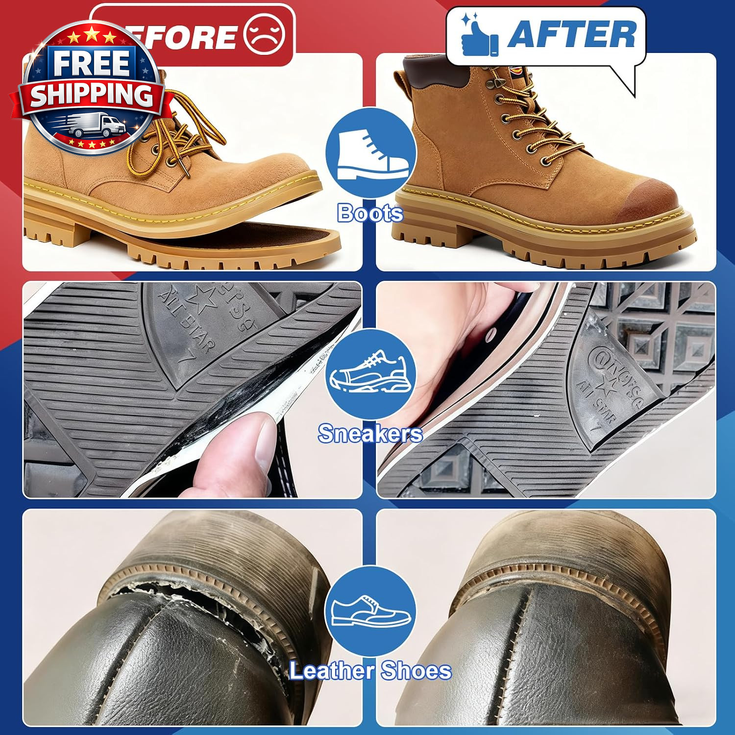 Shoe Glue, 30 G Clear Super Glue for Shoe Repair, Fast Curing & Waterproof Adhes