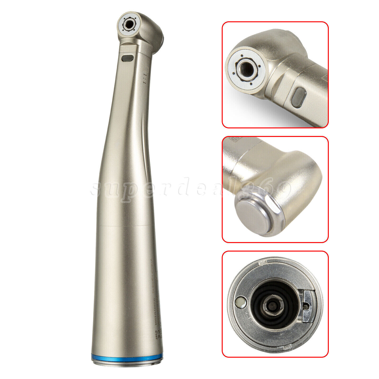 NSK type Dental Inner 1:1 /1:5 Increasing LED Fiber Optic Contra Angle E-type dd