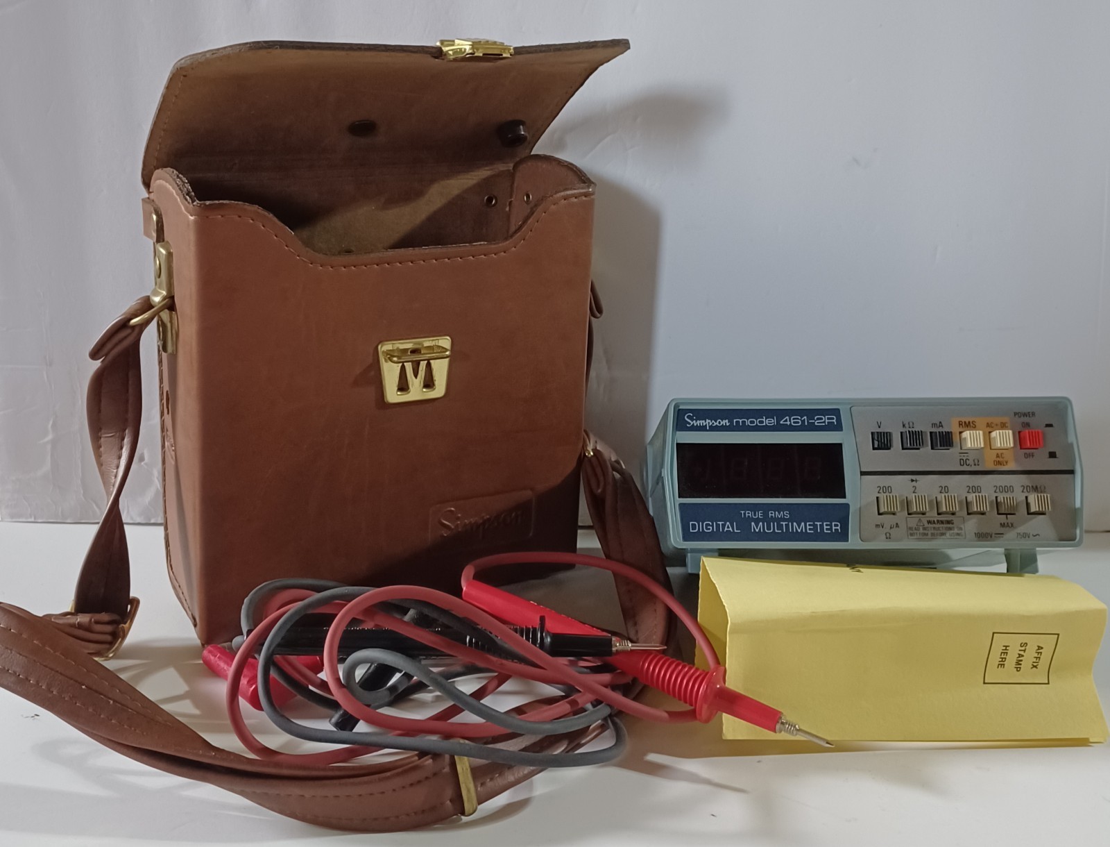 SIMPSON 461 DIGITAL MUTIMETER w/Leather carry case and Probs *NO charger*