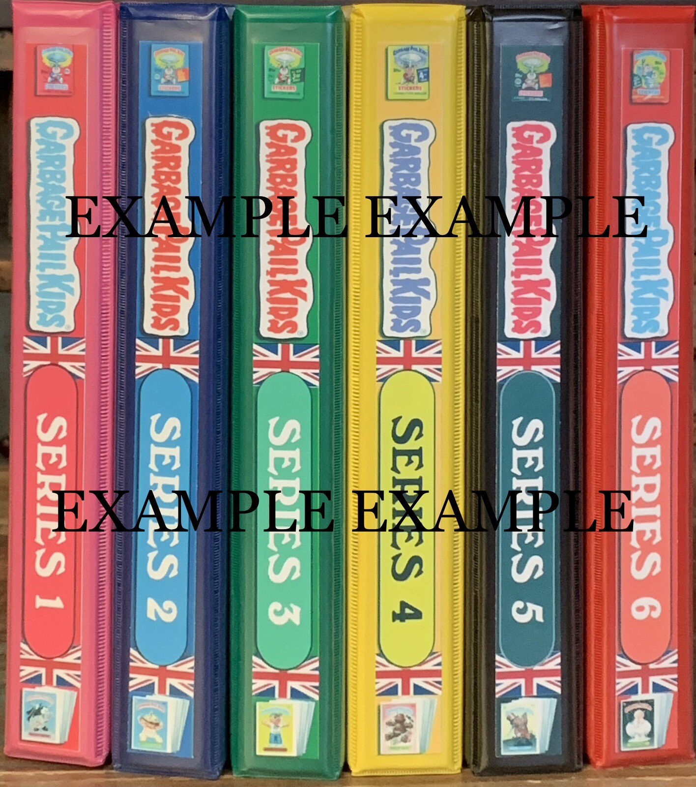 GARBAGE PAIL KIDS ORIGINAL “UK”SERIES 1-6 CARD STORAGE 1” BINDERS LOT OF 6