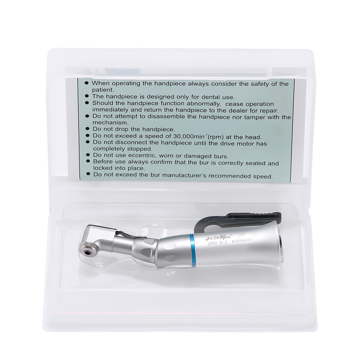 AZDENT Dental 1:1 Slow Low Speed Contra Angle Handpiece Push Button/Latch E-Type