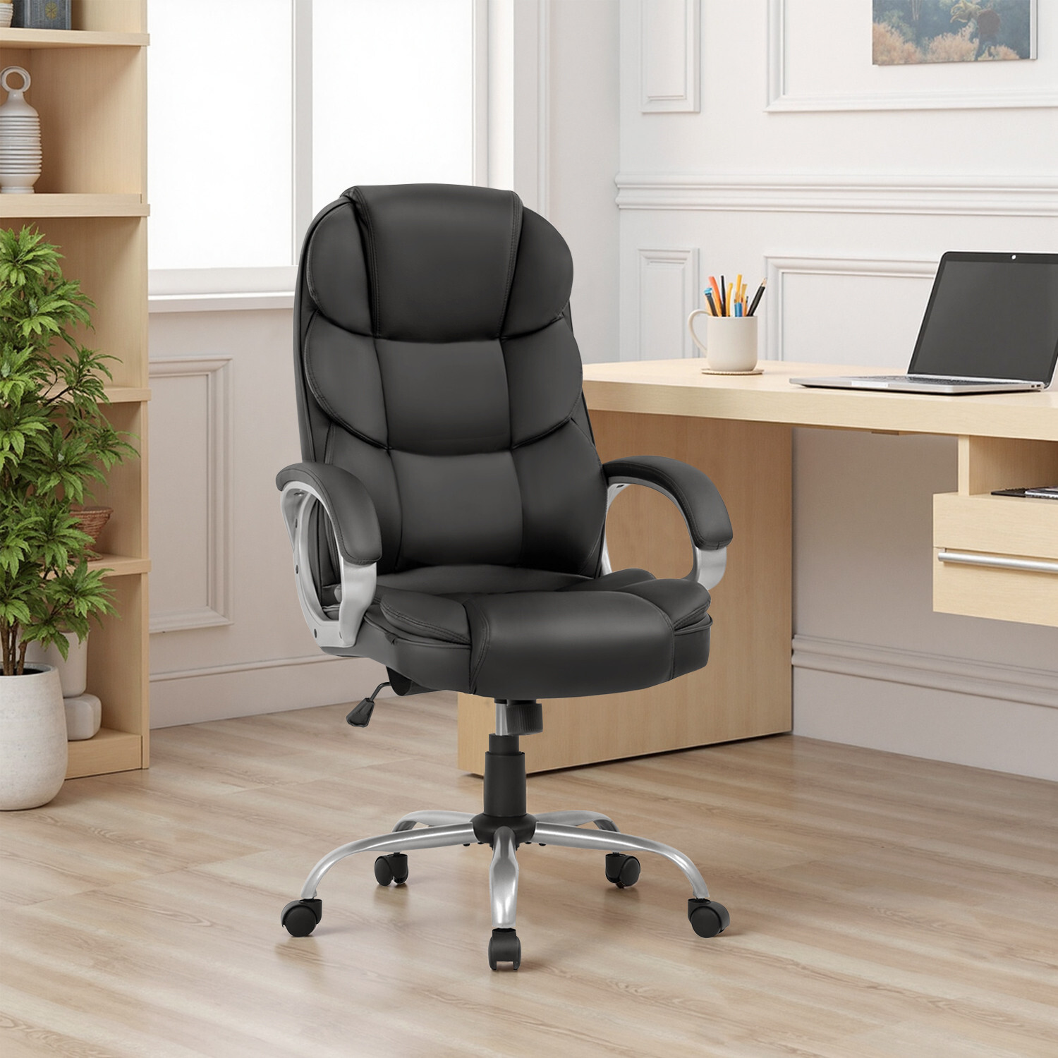 Office Chair Ergonomic High-Back Executive Desk Chair with Adjustable Swivel