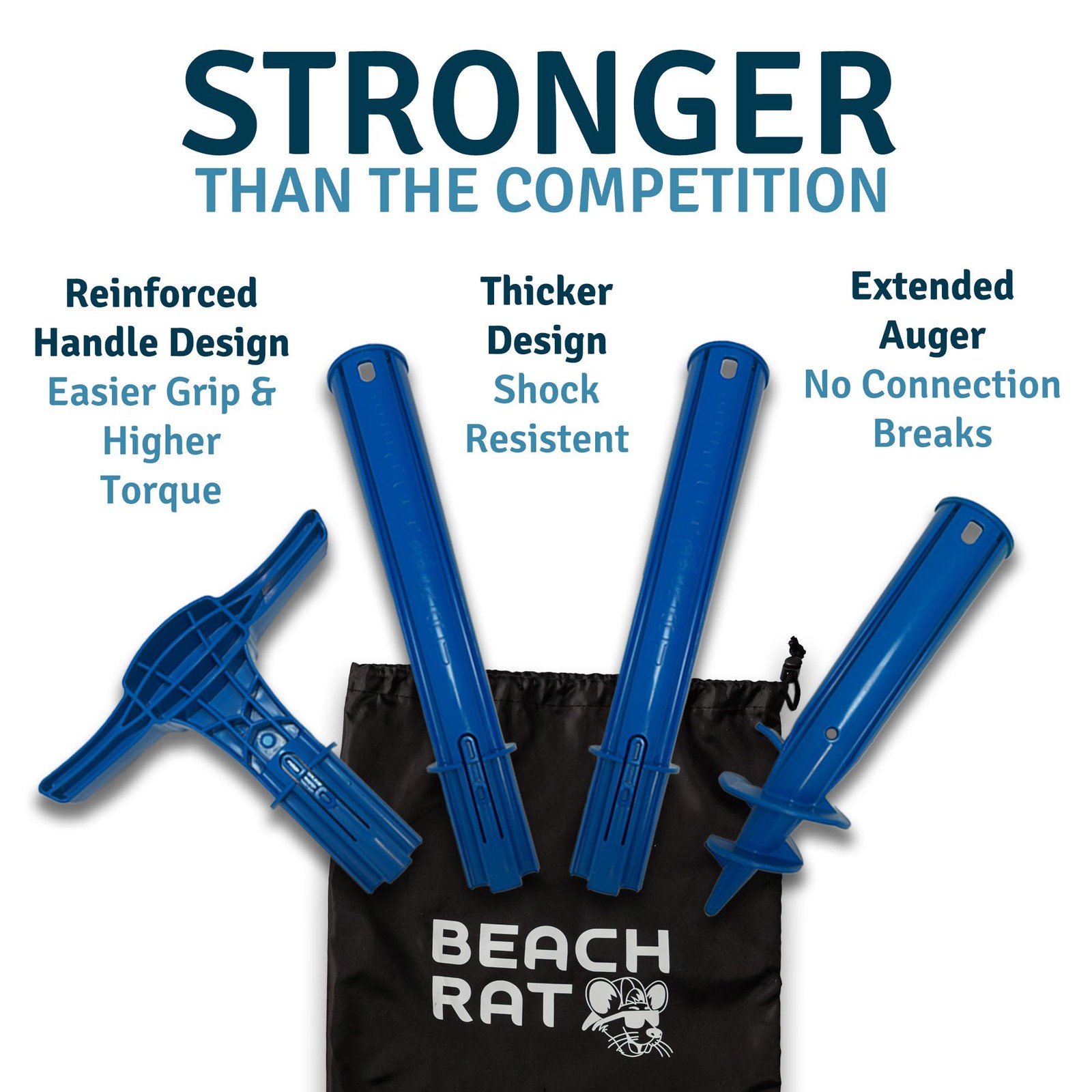 Beach Rat Force Bag – 4Ft Jet Ski Anchor/Boat Anchor/Kayak For Shallow Water