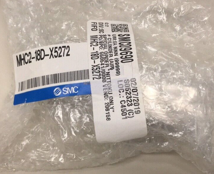 SMC MHC2-18D-X5272 Pneumatic Cylinder Pressure 0.3 ~ 0.6 MPa