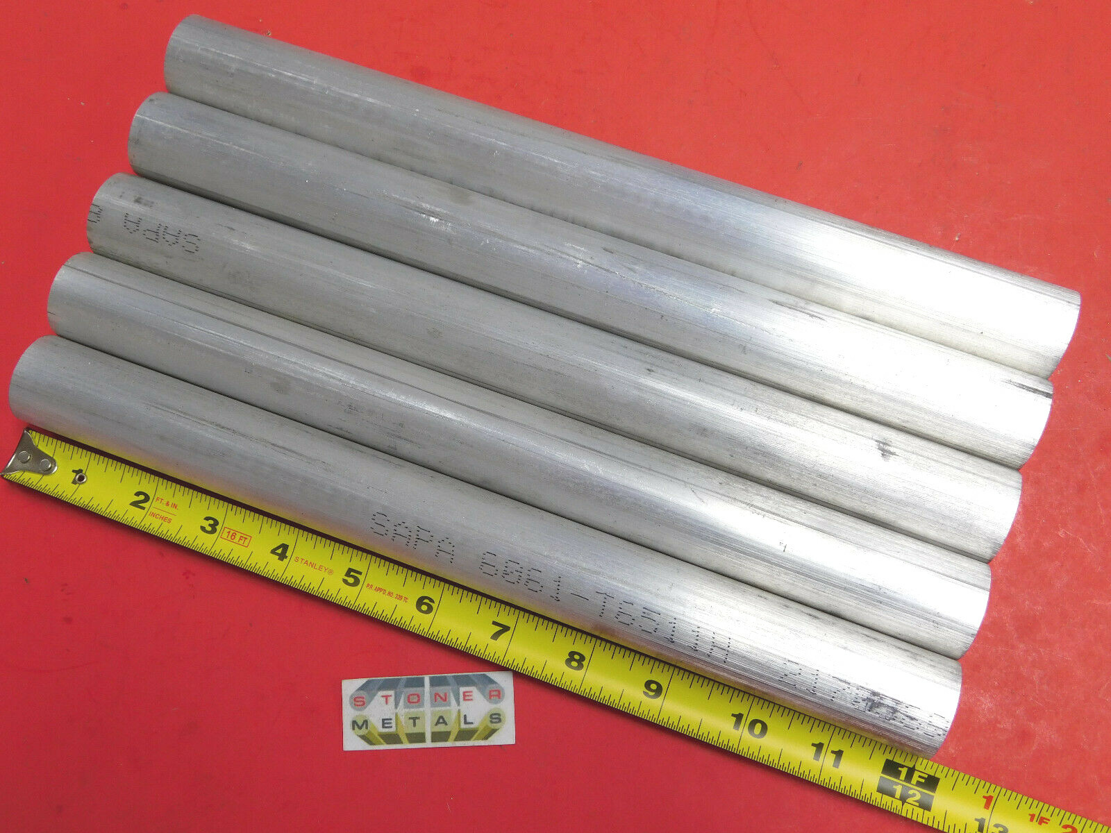 5 Pieces 1-1/8″ ALUMINUM 6061 ROUND ROD 12″ long Solid T6511 Extruded BAR STOCK