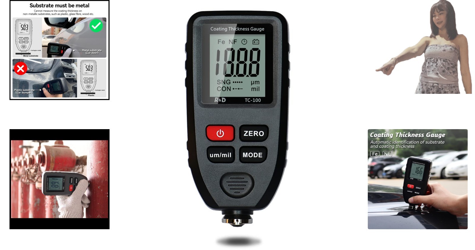 Used Car Inspection Tool: Reliable Paint Thickness Meter with Accurate Readings