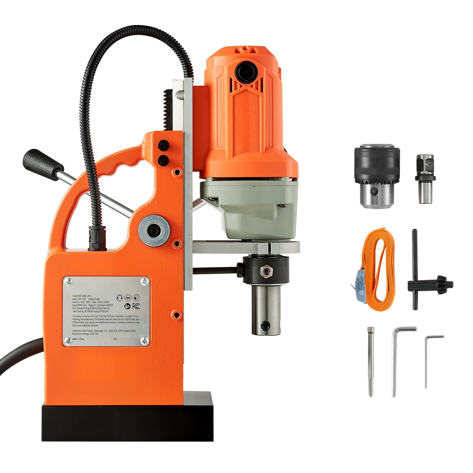 Magnetic Drill Press Mag Drill Press 1200 W 1.5 in Boring Diameter 900 RPM