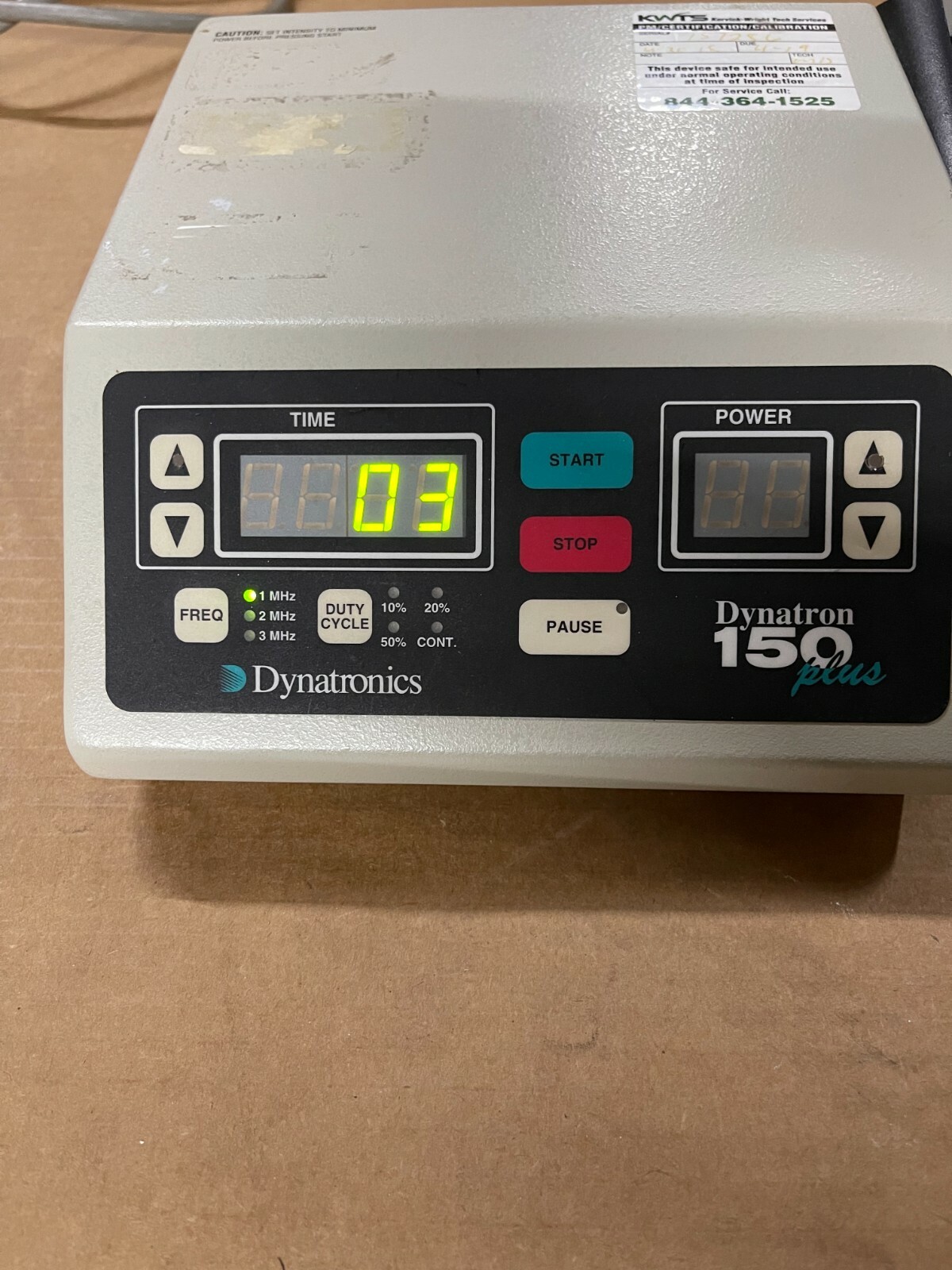 Dynatron Dynatronics 150 D150 Plus Ultrasound Generator DRF-100 Powers on (Lot C