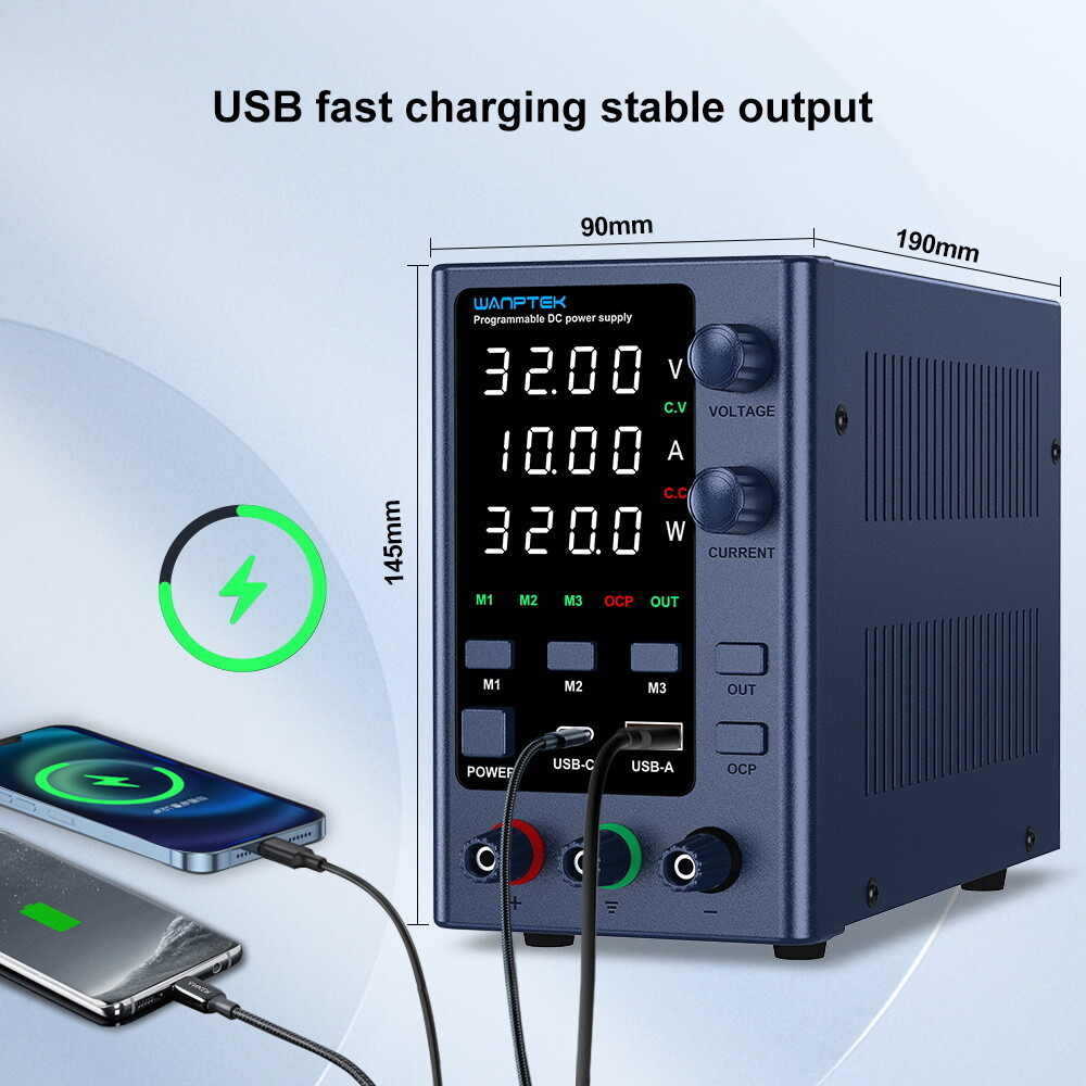 DC 0~32V 62V 0~5A 10A Adjustable Lab Power Supply Regulated Internal Memories