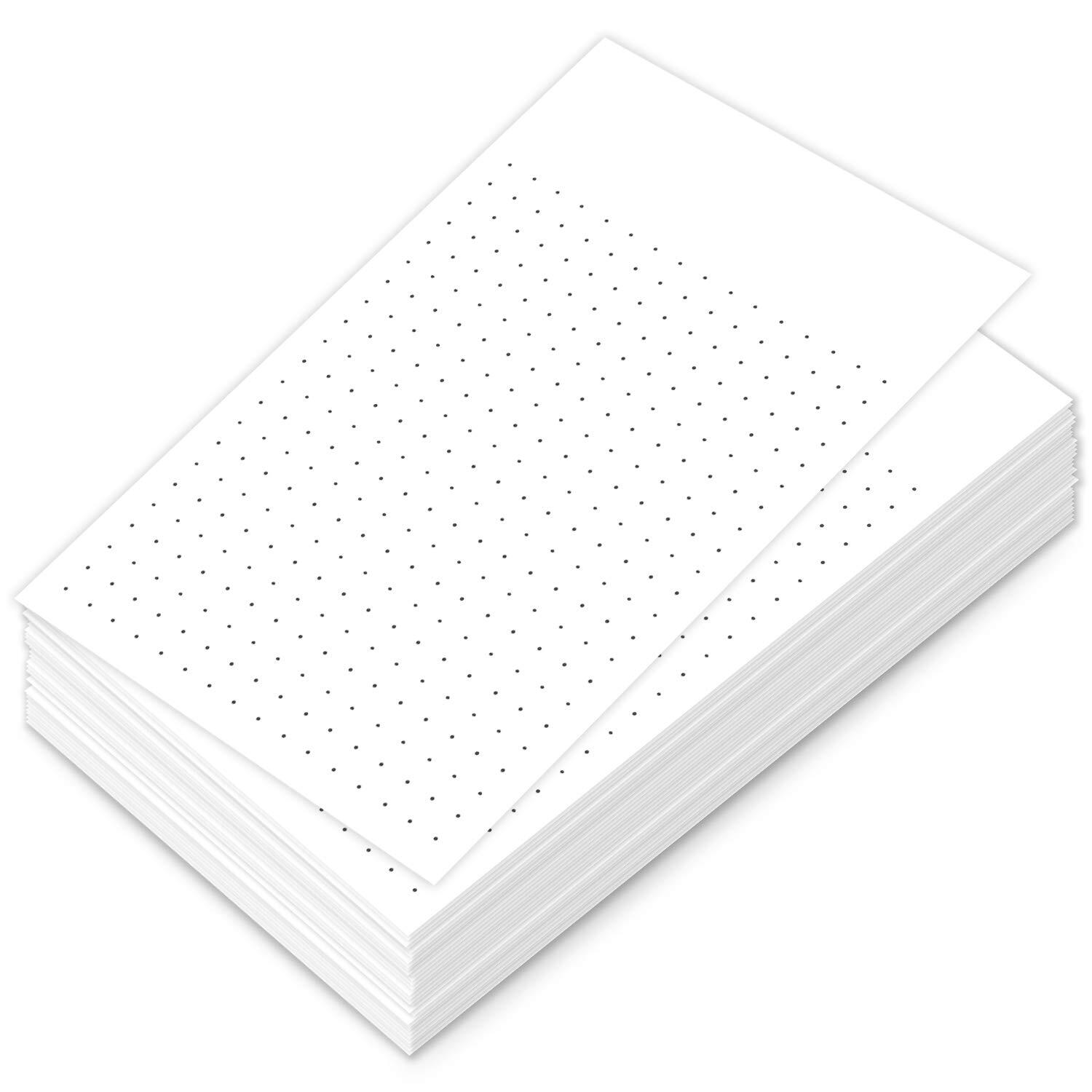 Dot Grid Vertical Index Cards, 250gsm, Heavy Stock, 3 x 5, White, 100 per Pack