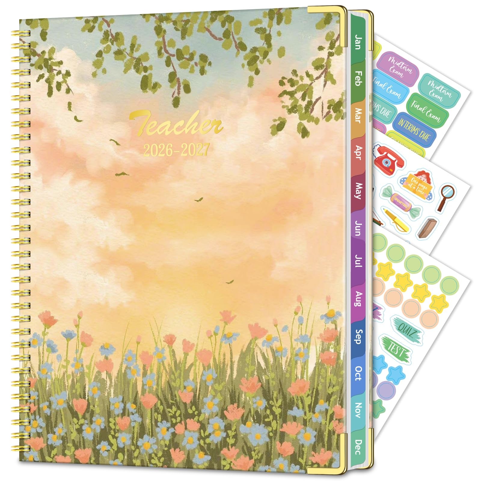 Teacher Planner 2026-2027 Academic Year, Jul.2026 – Jun.2027, 8.5″ x 11″ Less…