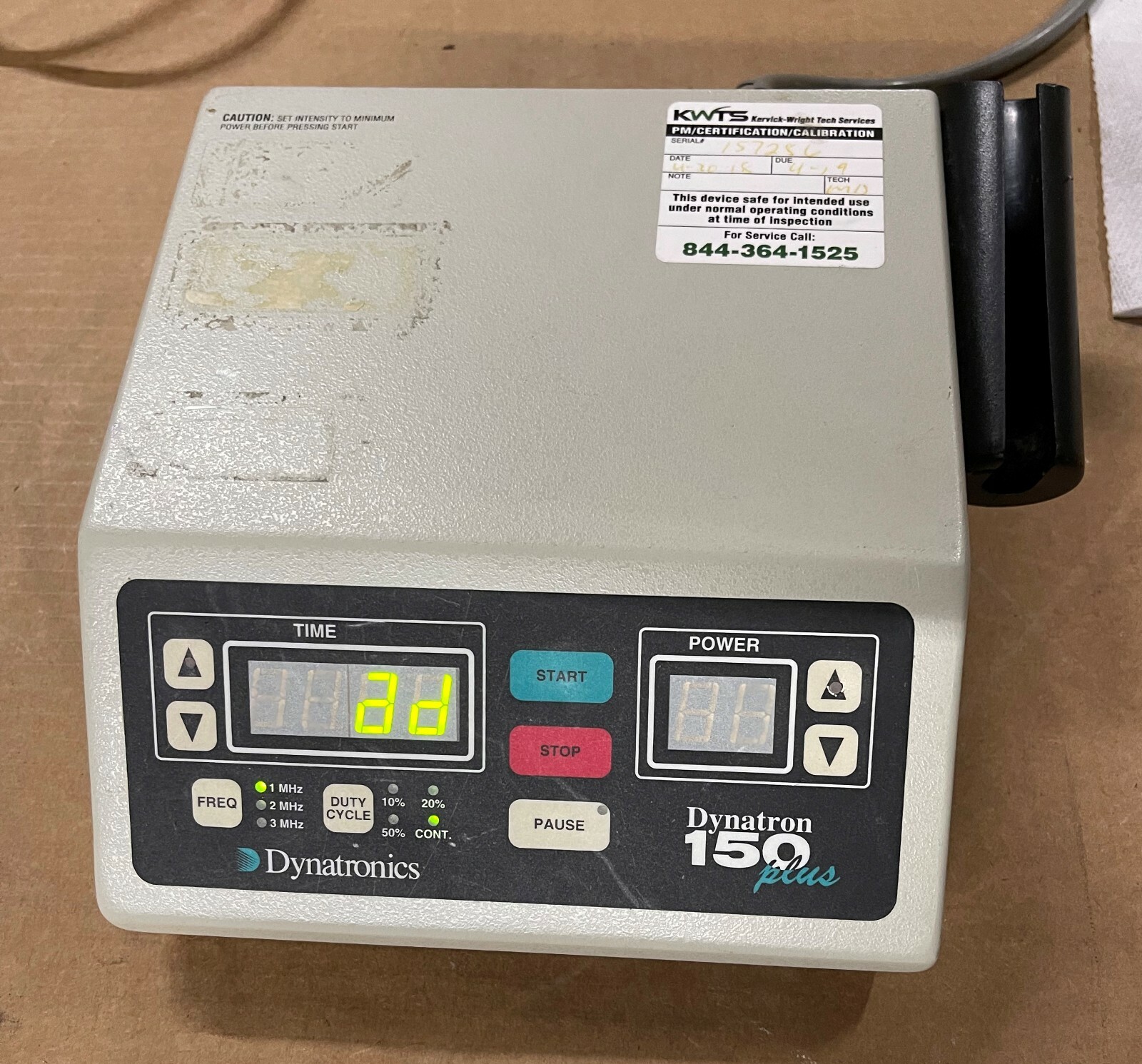 Dynatron Dynatronics 150 D150 Plus Ultrasound Generator DRF-100 Powers on (Lot C