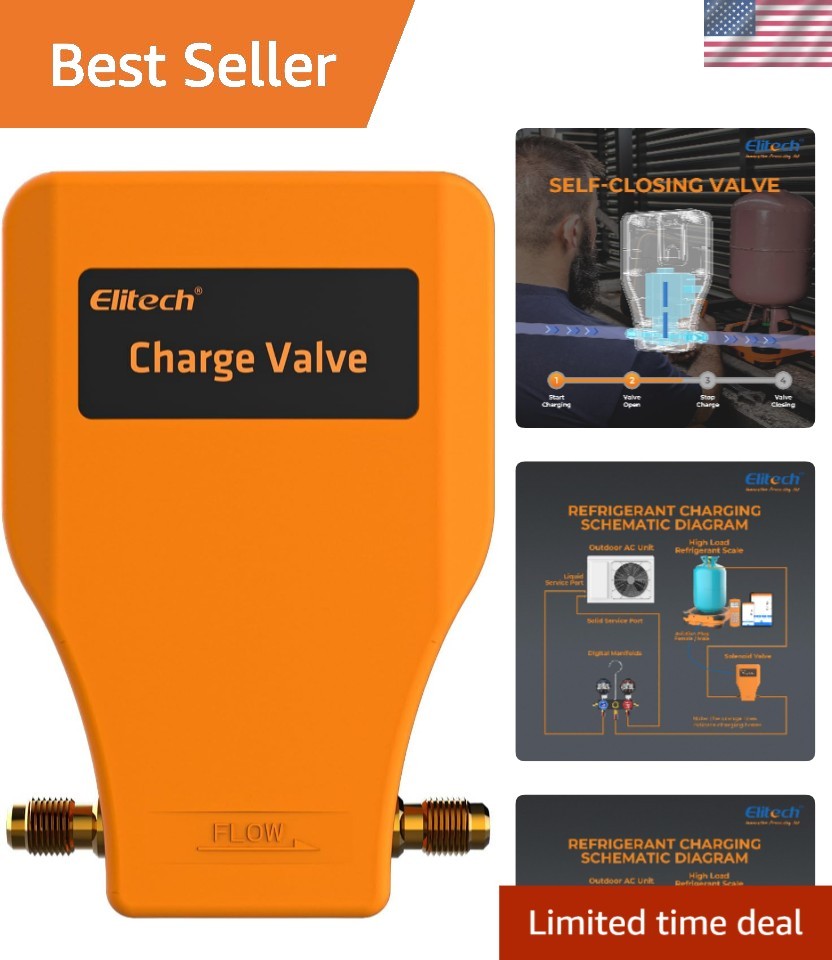 Compact Electronic Refrigerant Scale with Integrated Charging Valve – 1.21 lbs