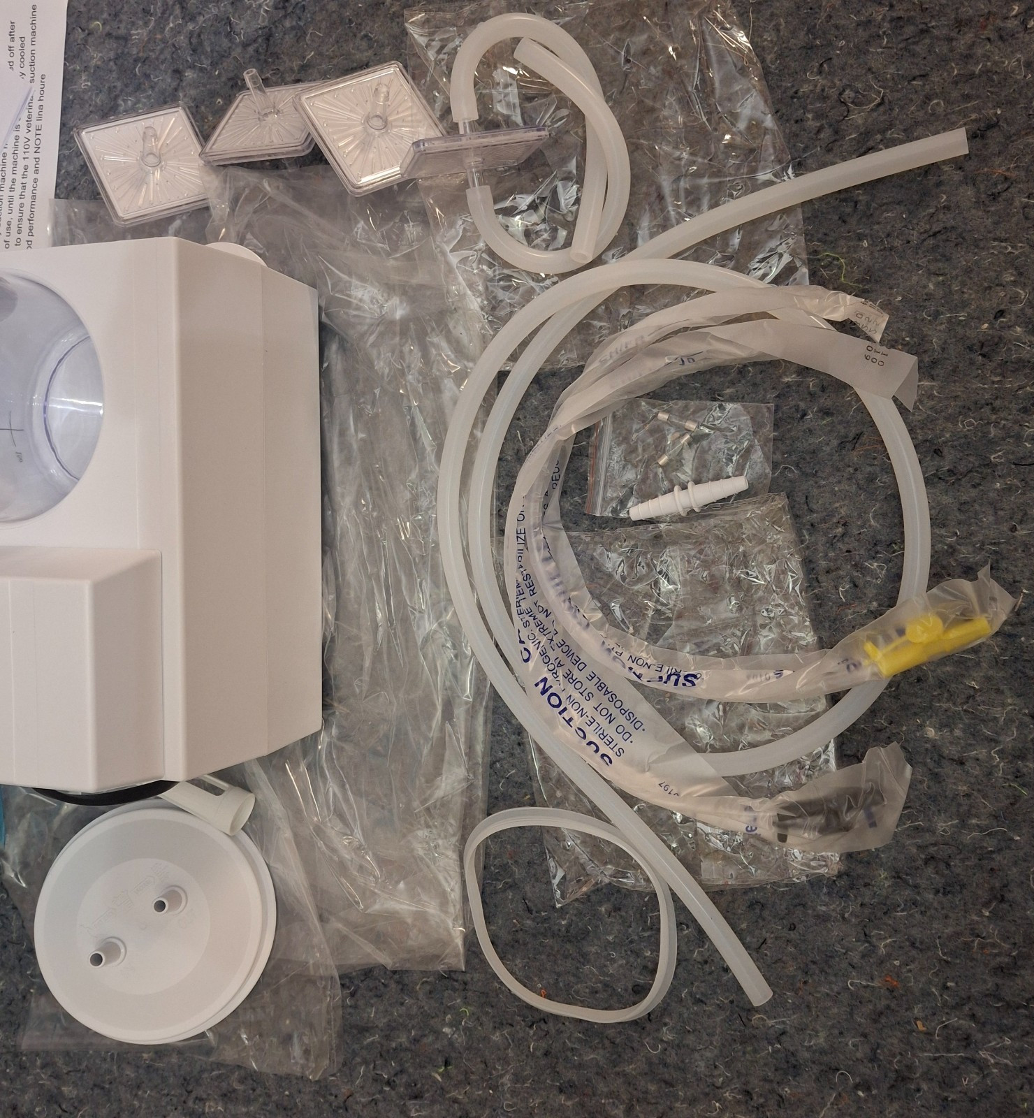 Portable Veterinary Phlegm Suction Unit Machine H003-B White