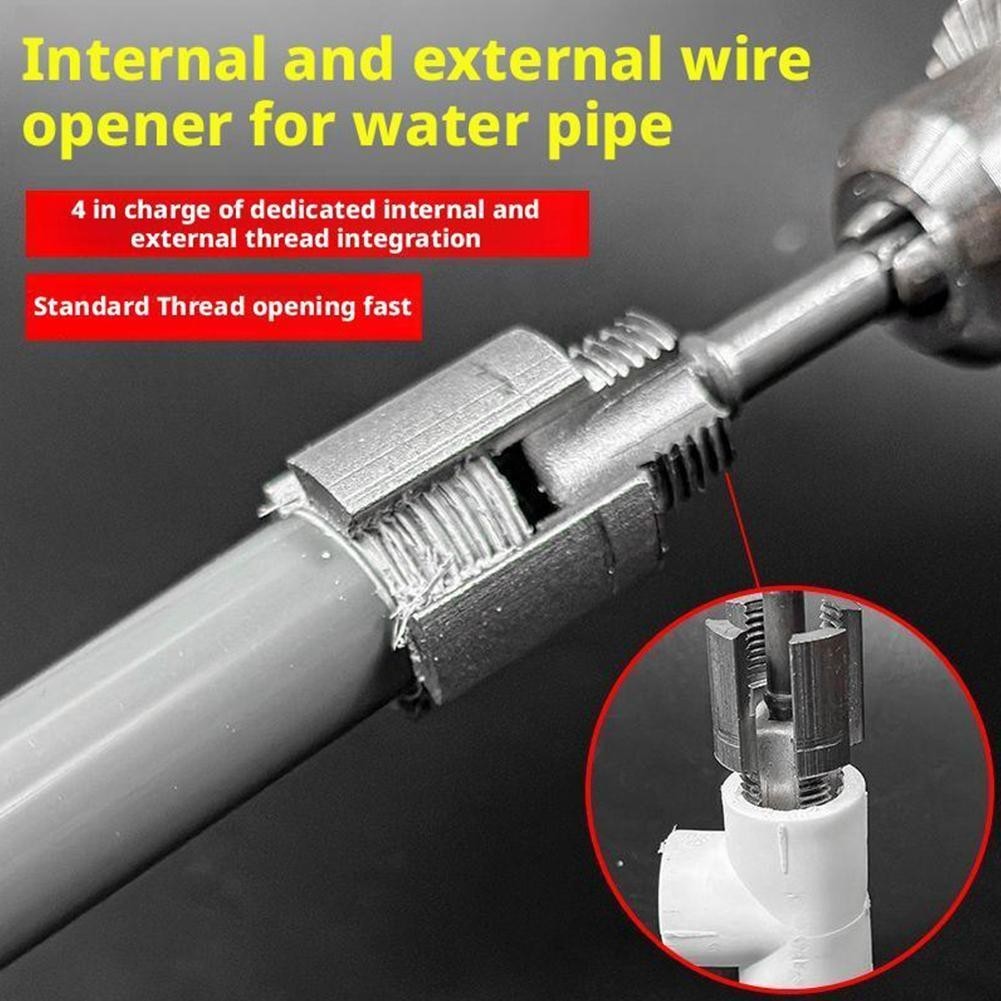 Integrated Internal & External Pipe Threading-Tool PVC Pipe Threader Cutting Kit