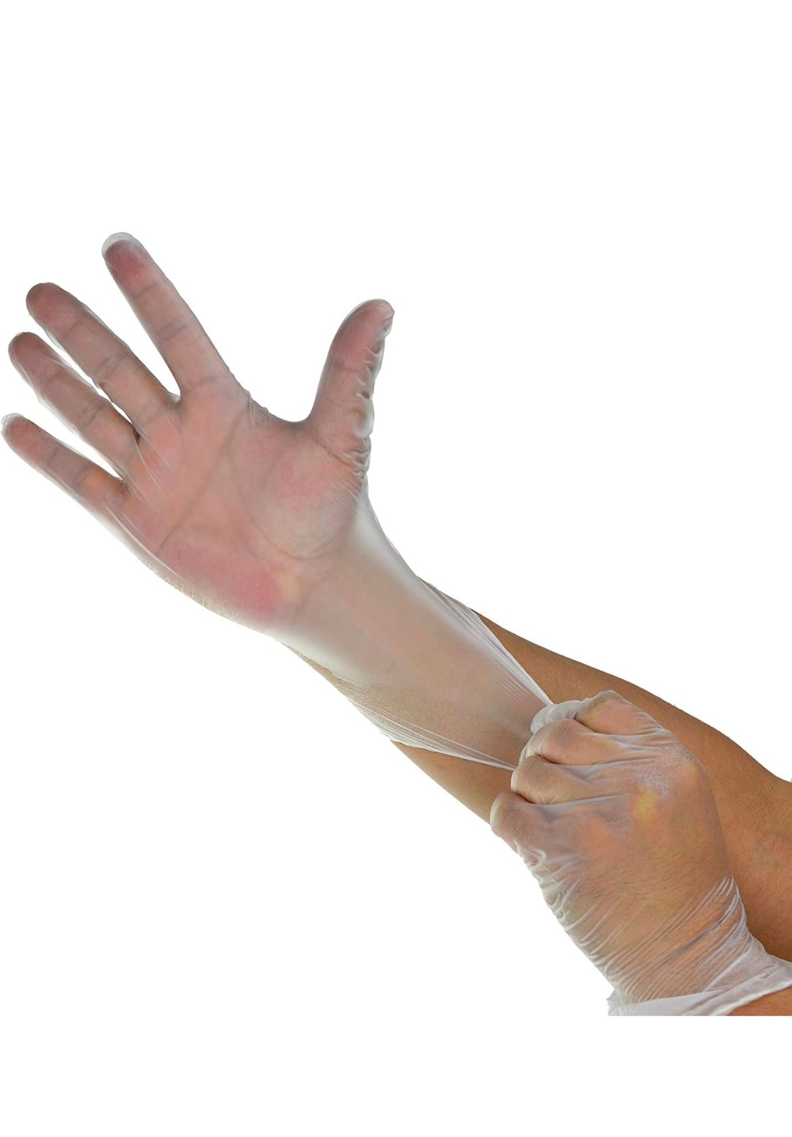 BASIC Vinyl Synthetic Exam Gloves Latex Free / Powder Free / Protein Free