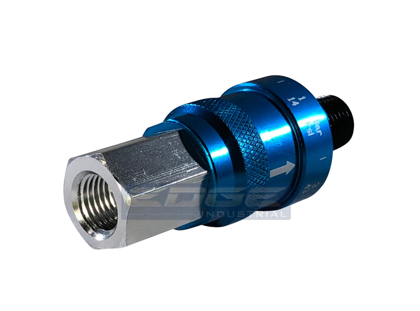 ADJUSTABLE IN LINE PRESSURE REGULATOR FOR PNEUMATIC AIR TOOL,14-43 PSI, 1/4 NPT