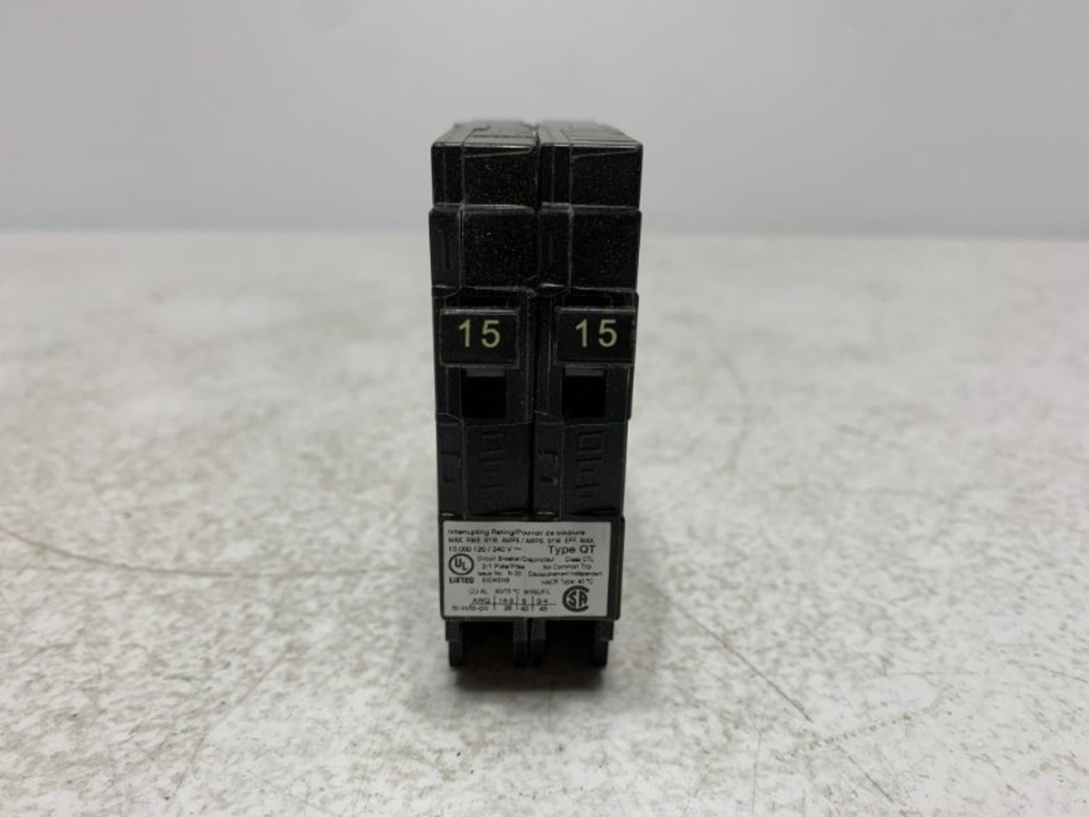Siemens Q1515 Tandem Circuit Breaker 15A 120/240V 1-Pole
