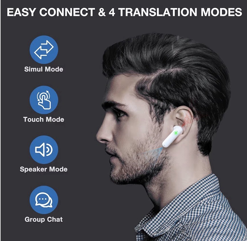Timekettle WT2 Edge W3 Translator Device, Bidirection Simultaneous Translation