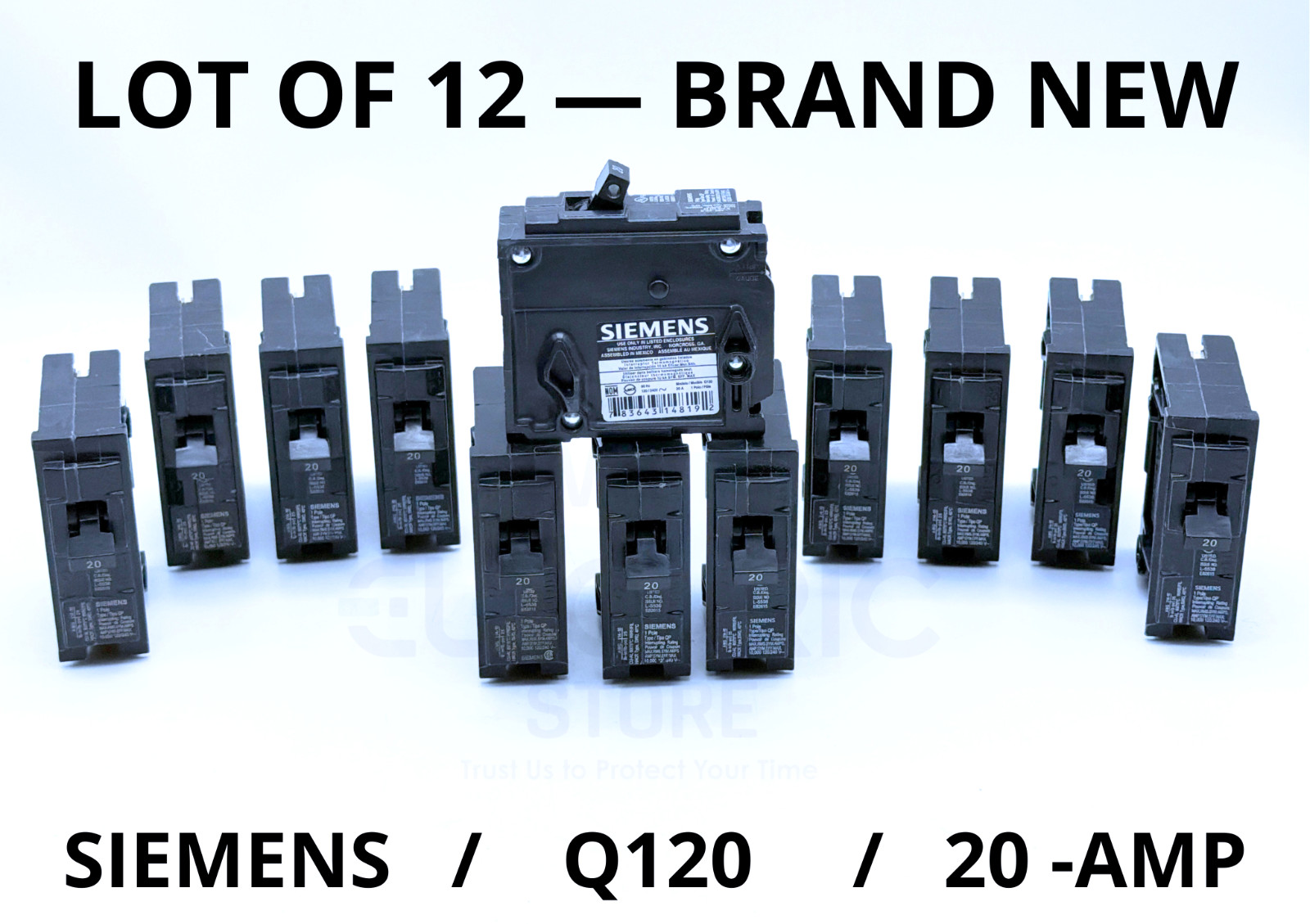 Siemens Q120 QP120 20A 1-Pole Type QP ITE Plug-In Circuit Breaker Lot of 12 NEW