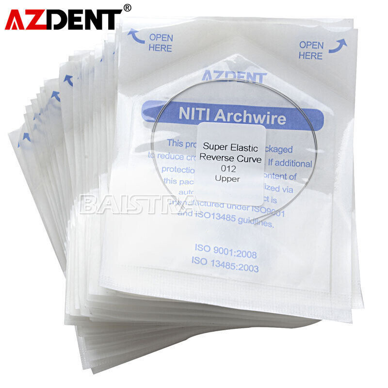 Dental Reverse Curve Arch Wires Super Elastic NITI 12/14/16/18/20 Upper/Lower