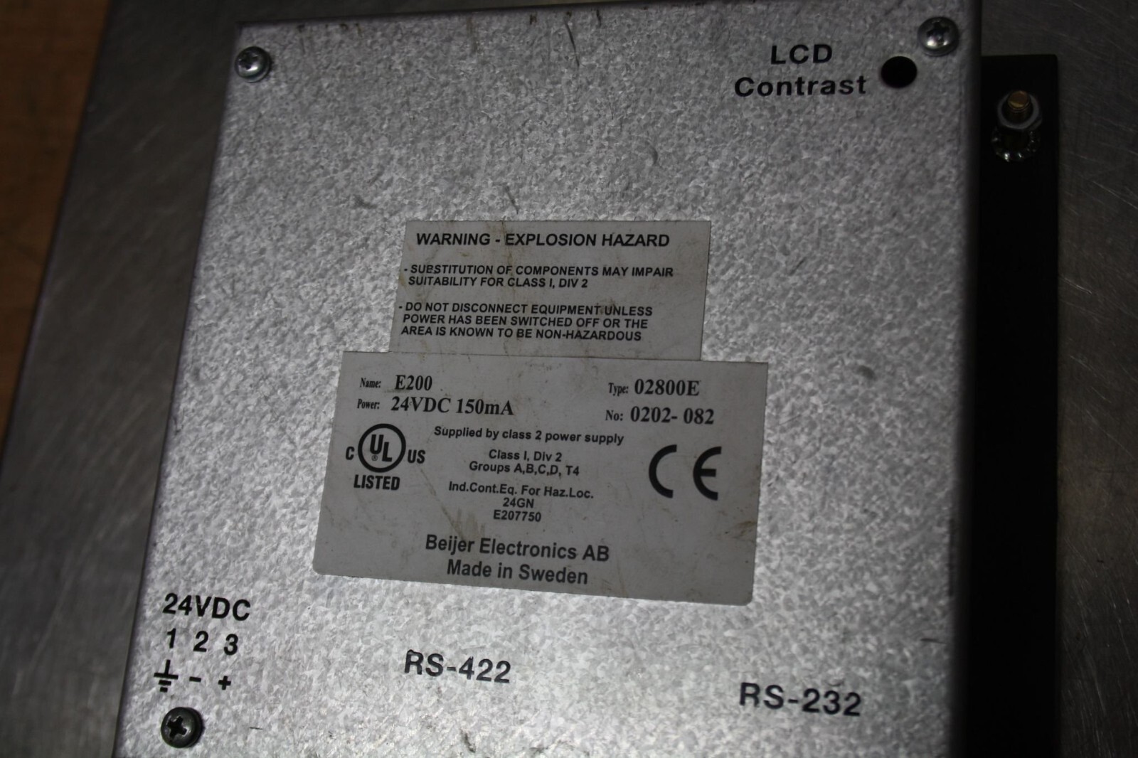 Beijer E200 OPERATOR Interface PANELWITH KEYPAD FREE SHIPPING