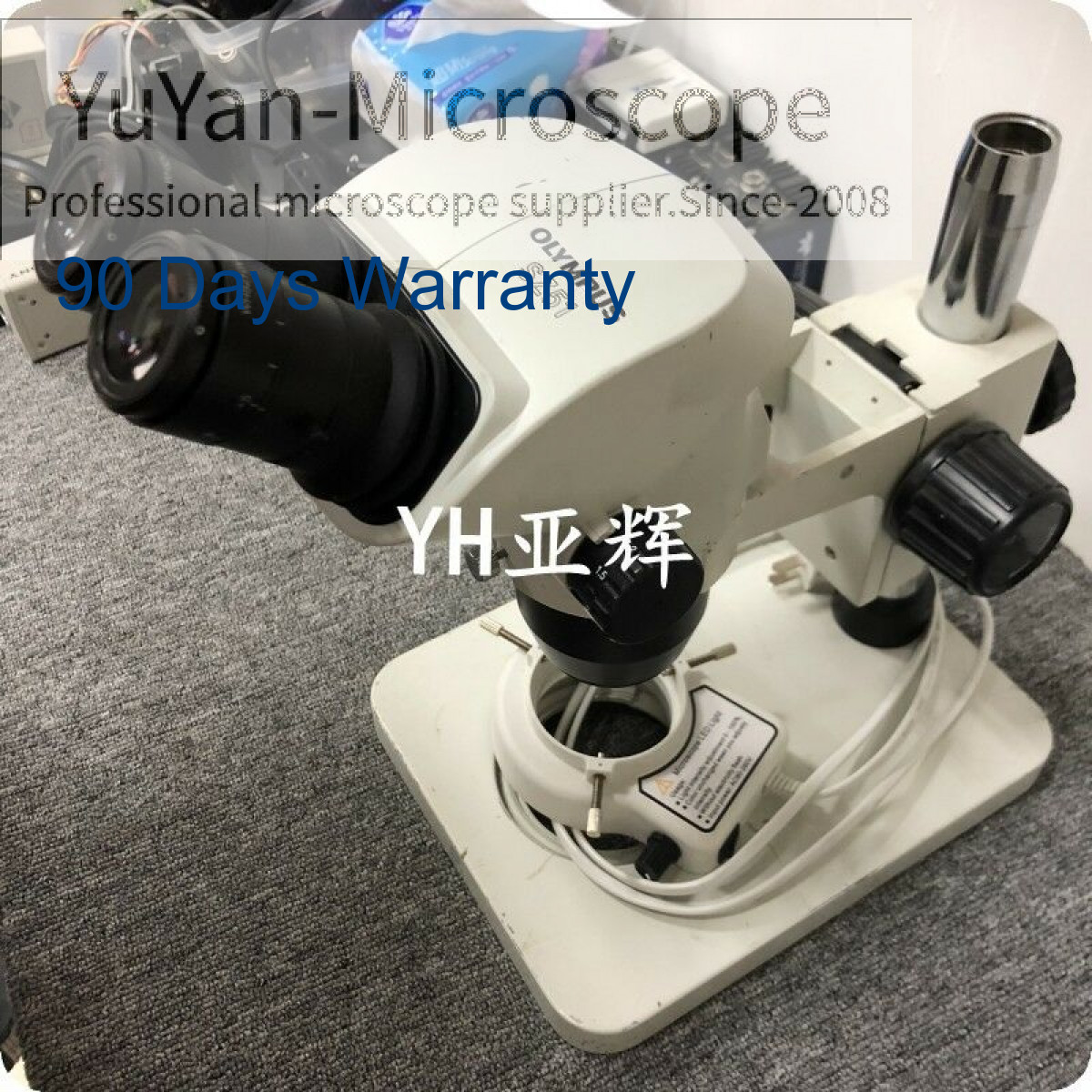 OLYMPUS SZ51 45 degree Stereo Microscope+WHSZ10X-H/22+0.5x Objective+Stand+Light