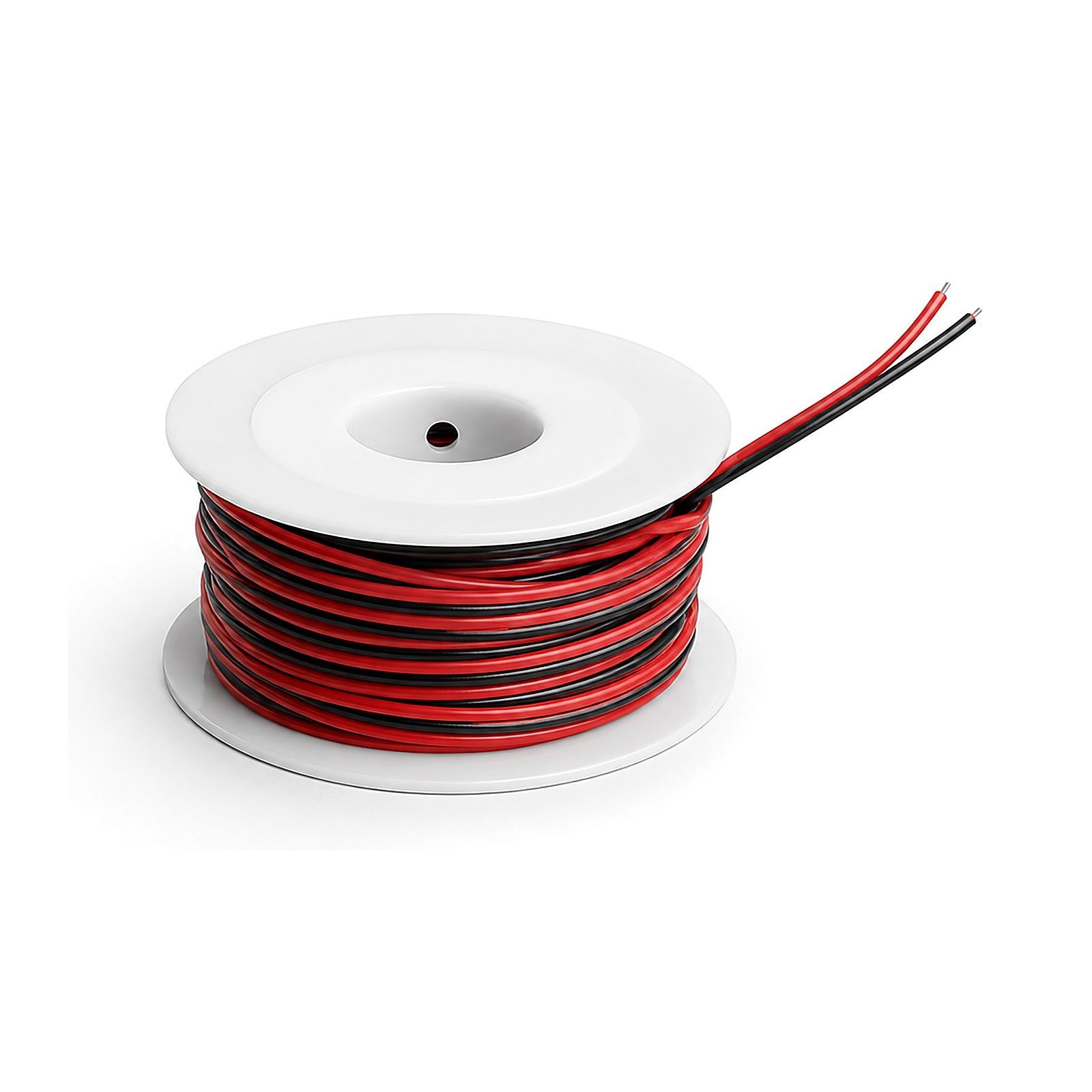 26 AWG Paired Black / Red Stranded Wire – 50 ft – PVC