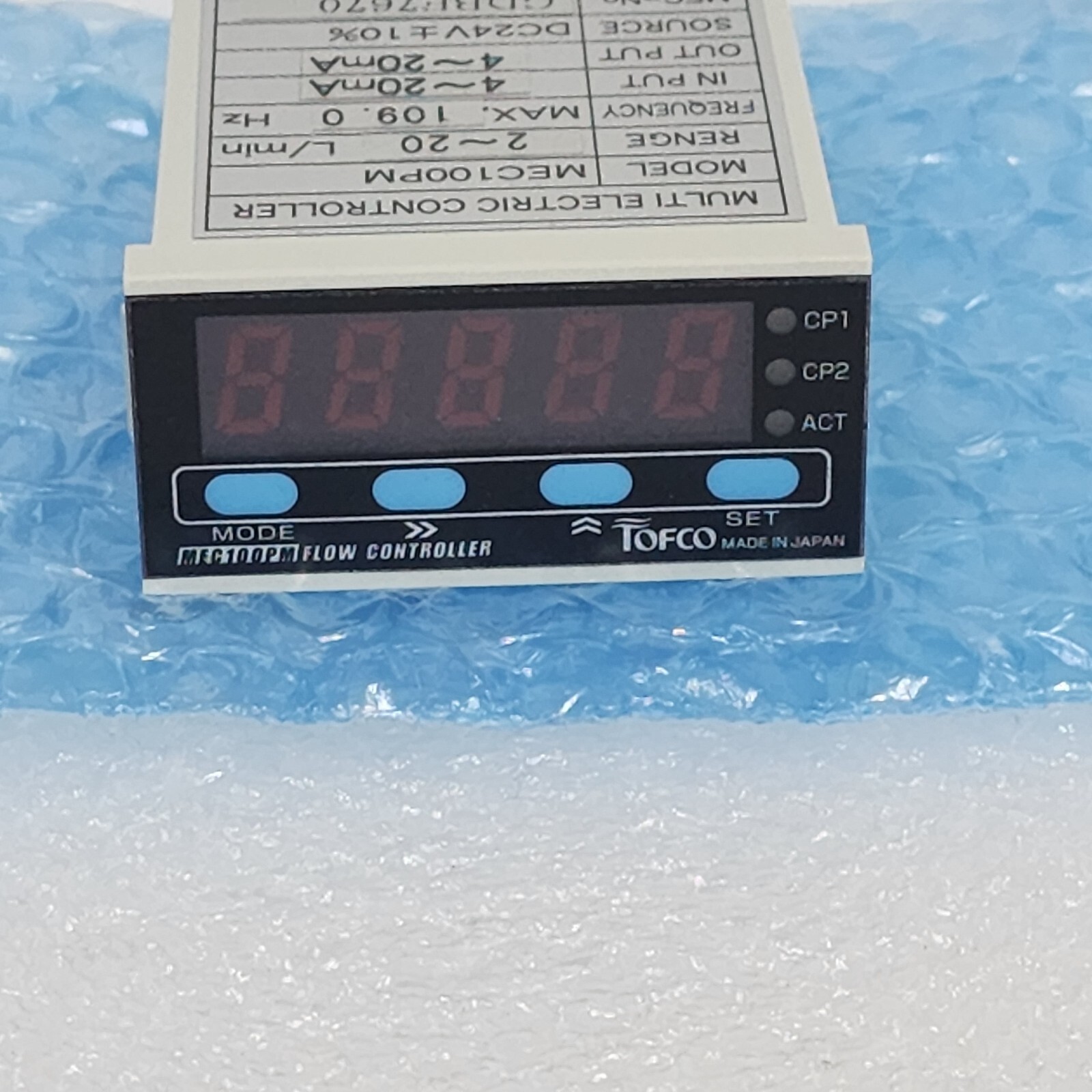 NEW TOFLO MEC100PM 4-20MA CONTROLLER SENSOR 6124-000028-11 FREE SHIP