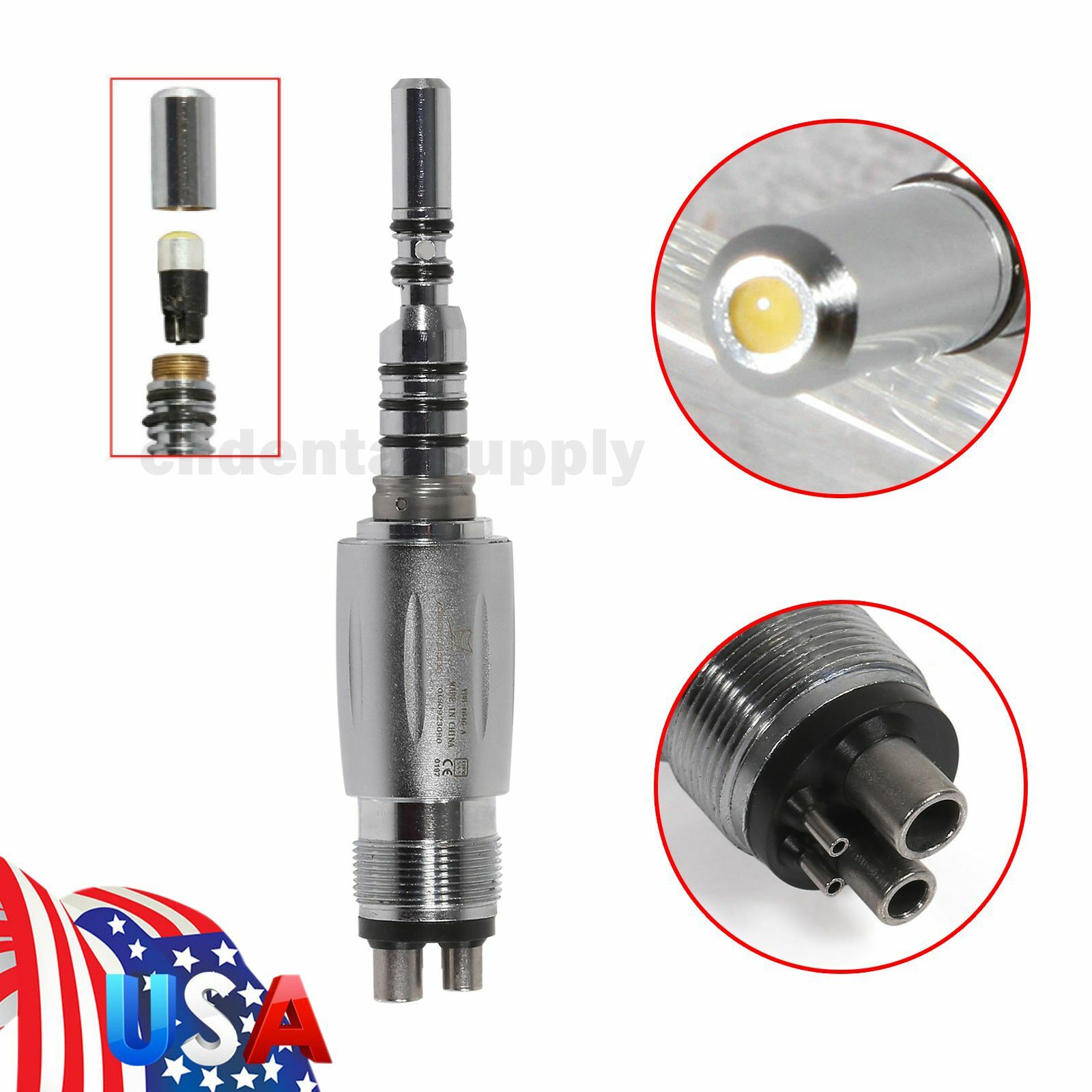 Dental 4 Hole Coupling LED Coupler for KAVO Multiflex Lux Fiber Optic Handpiece