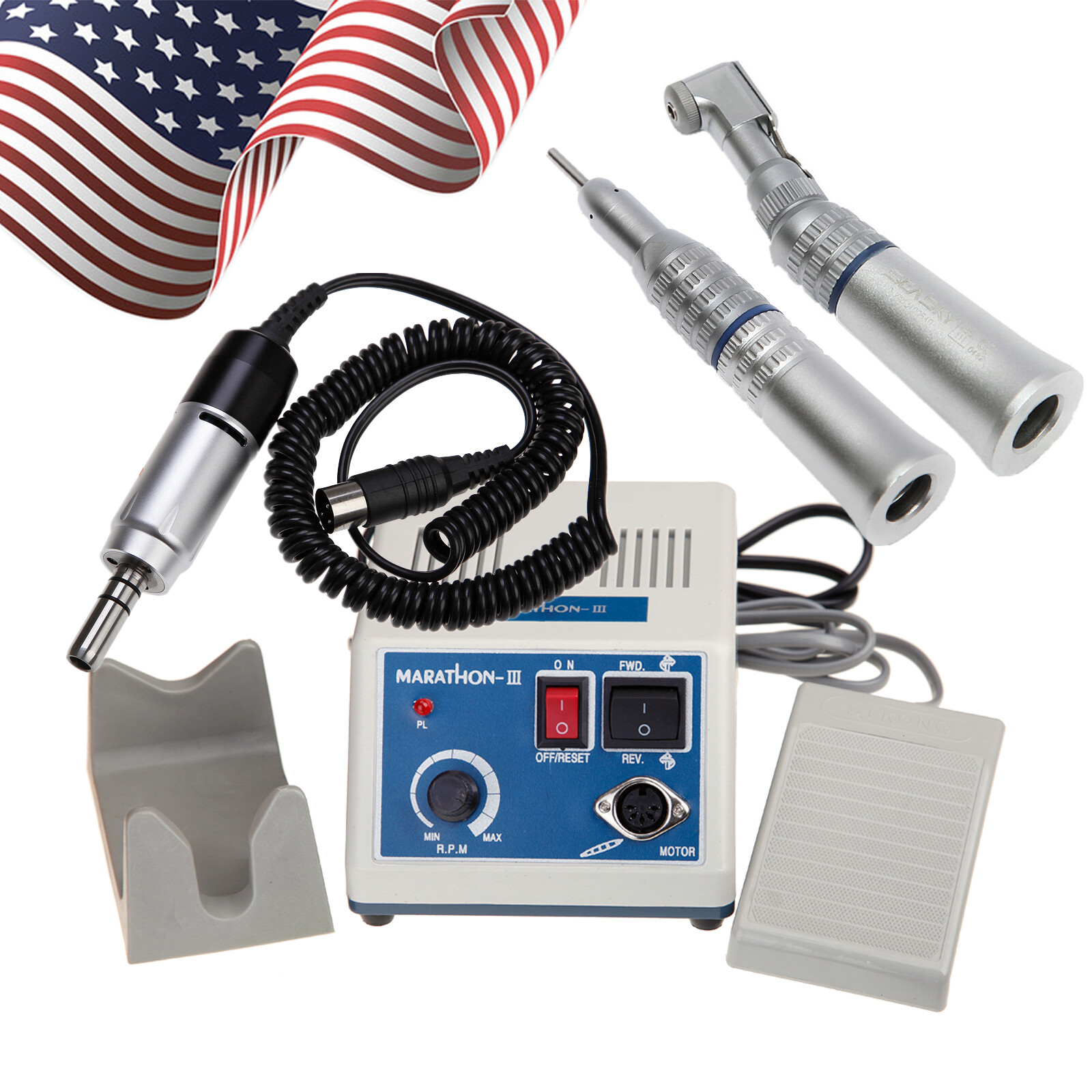 Marathon Electric Micromotor 35K RPM Contra Angle / Straight Cone 3 Colors OR-M3